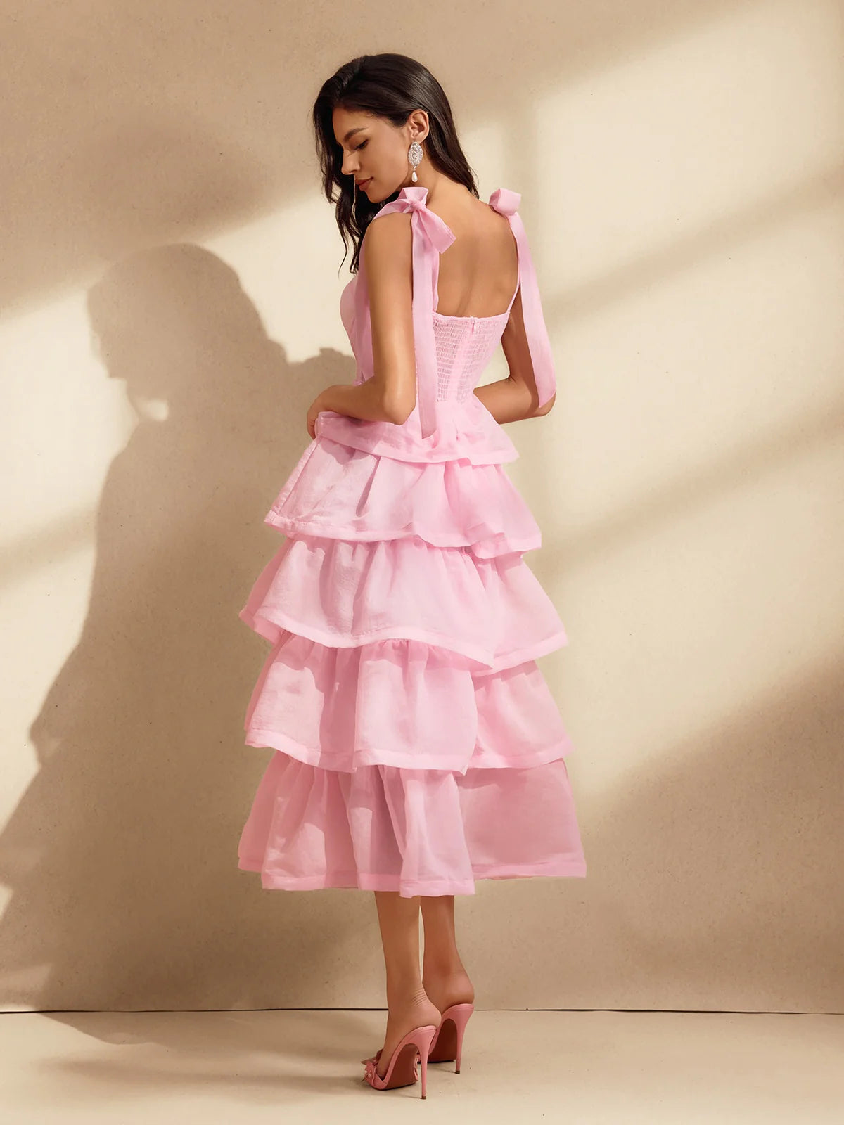 Ruffle Romance Tiered Midi Dress
