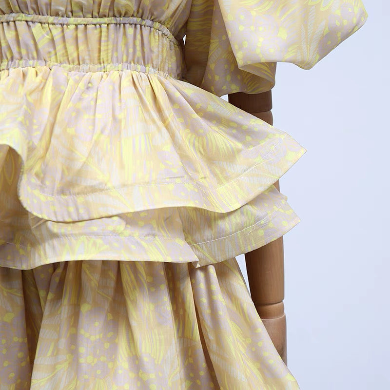 Camille Tiered Ruffle Puff Dress Set