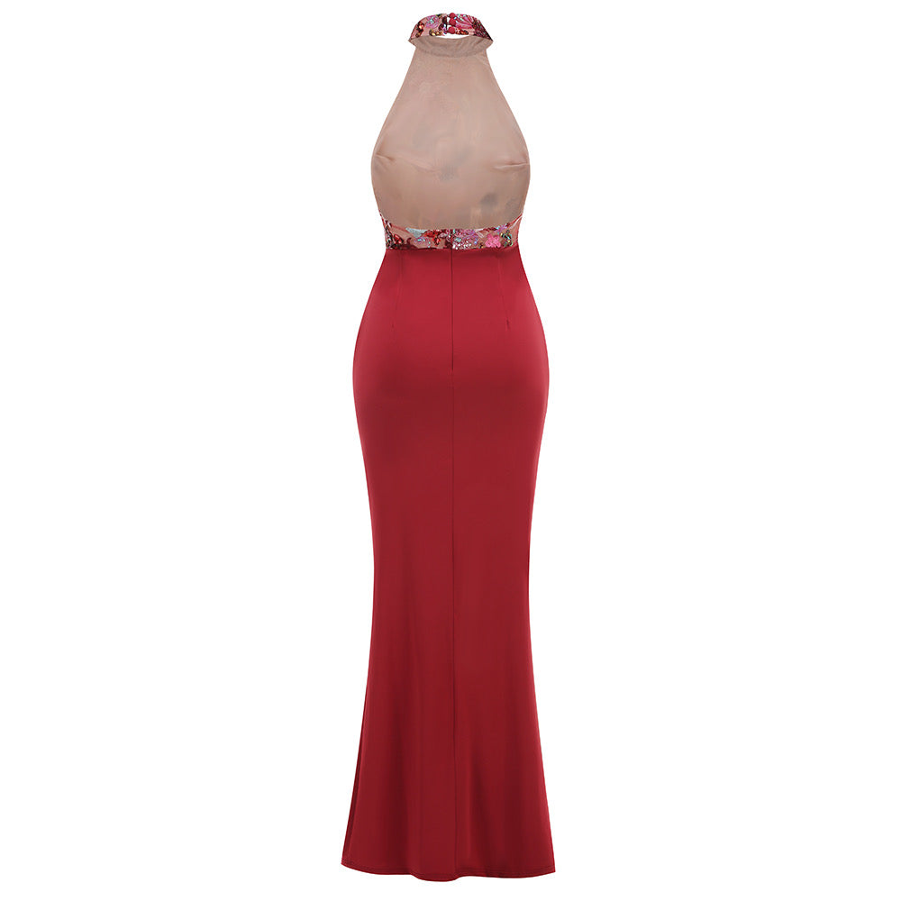 Celestine Floral Mesh Gown – Berry Fantasy