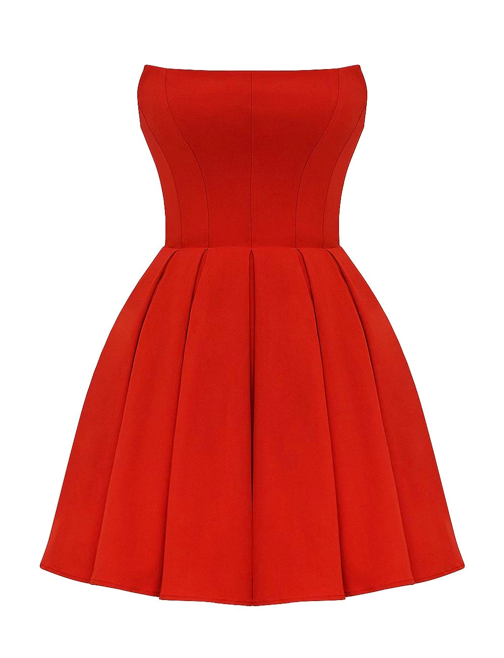 エマニュエル ストラップレス ミニドレス