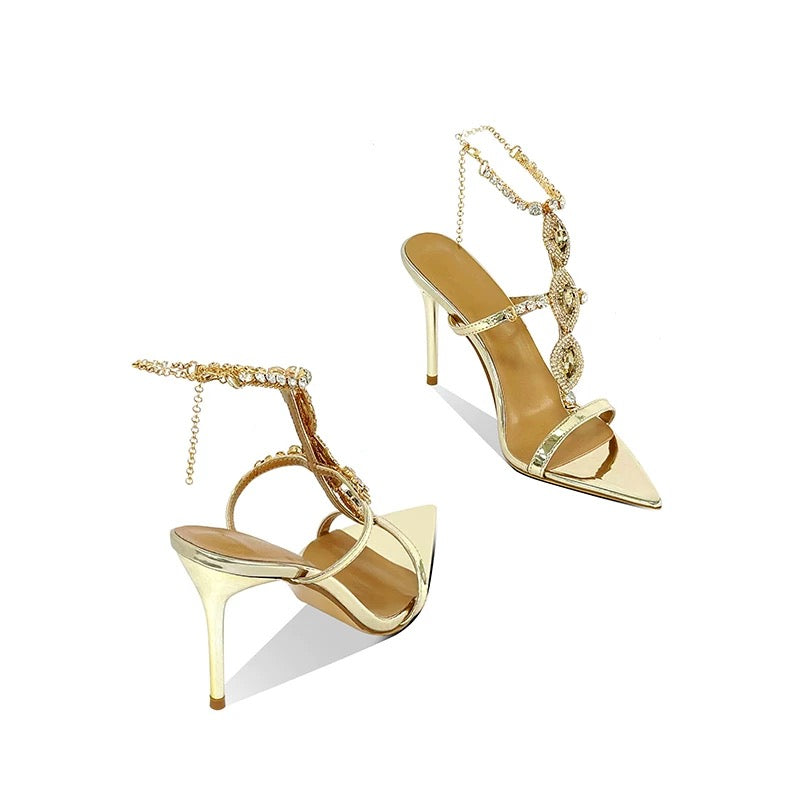 Aurelia Crystal Embellished Stiletto Sandals