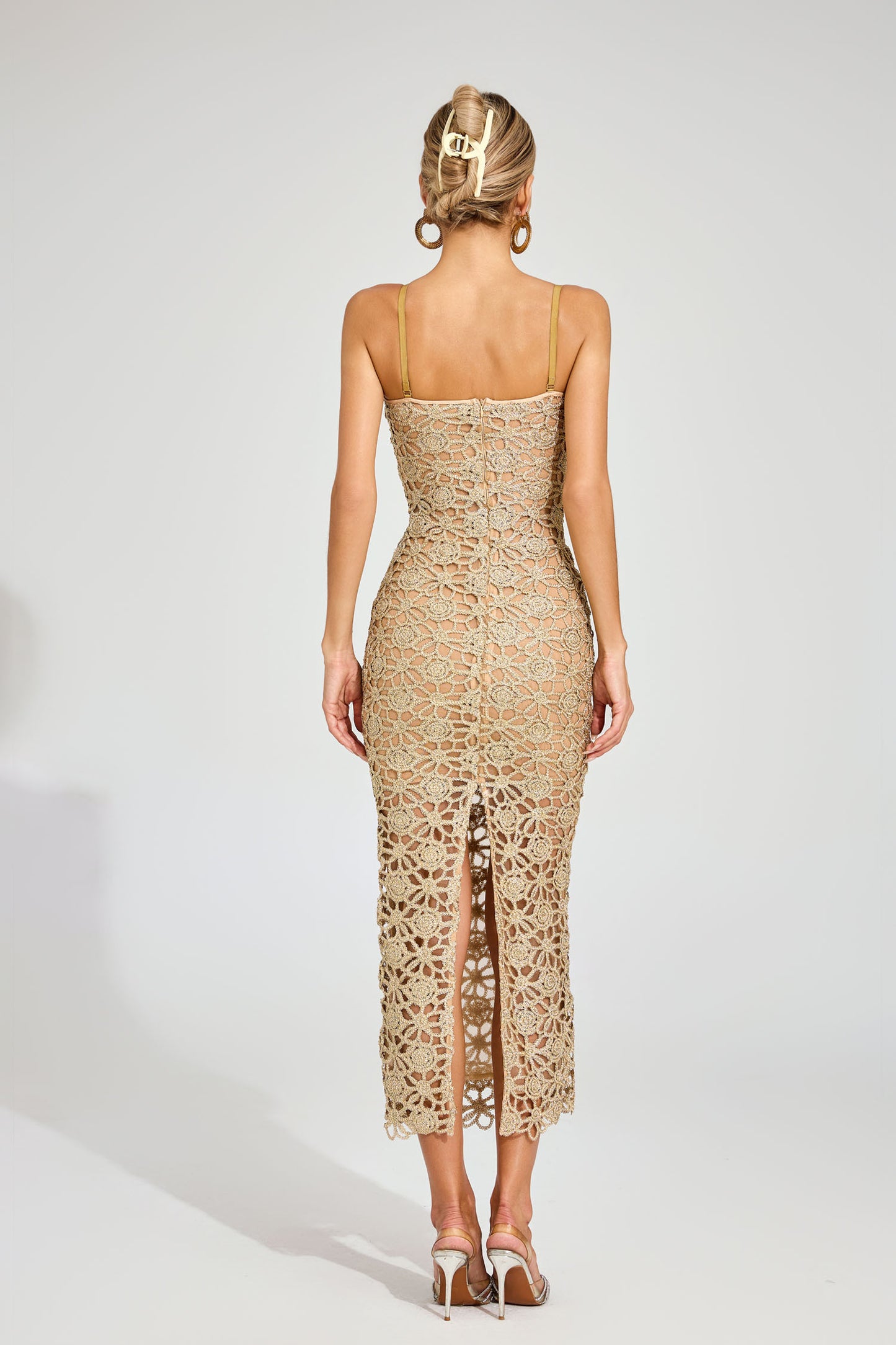 Soleil Floral Lace Midi Dress