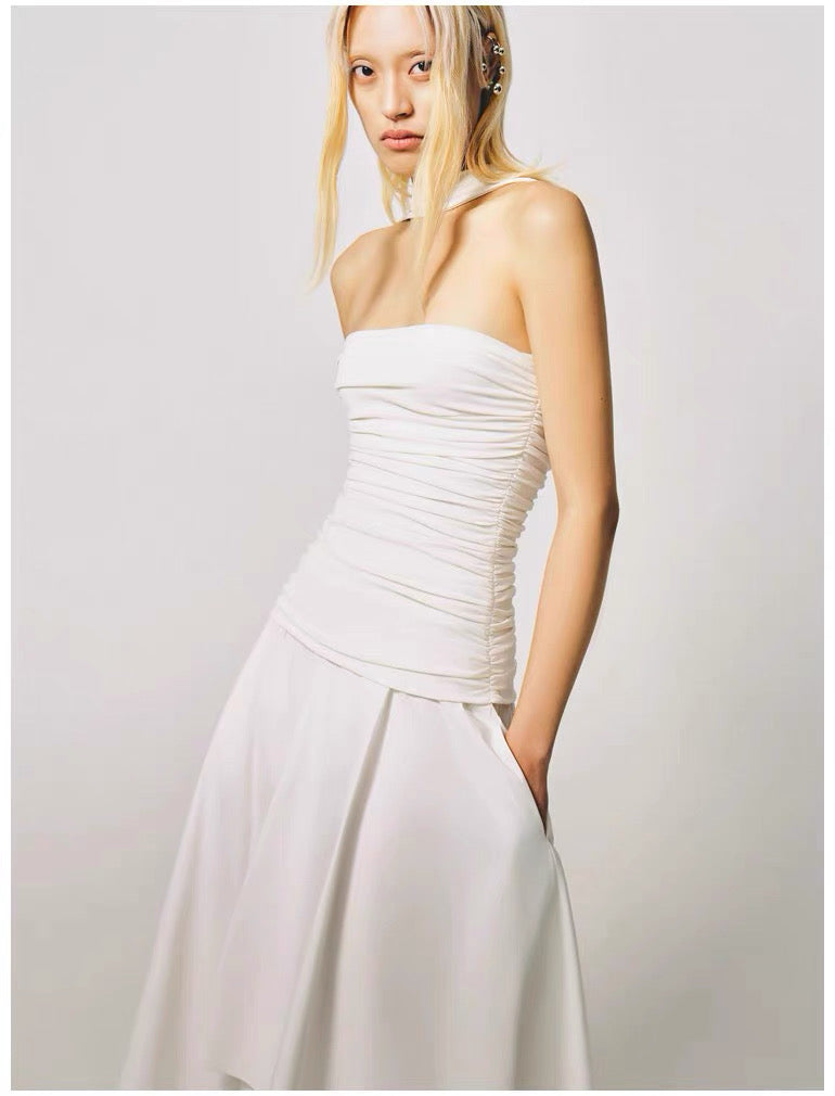 Elora Draped Convertible Midi Dress