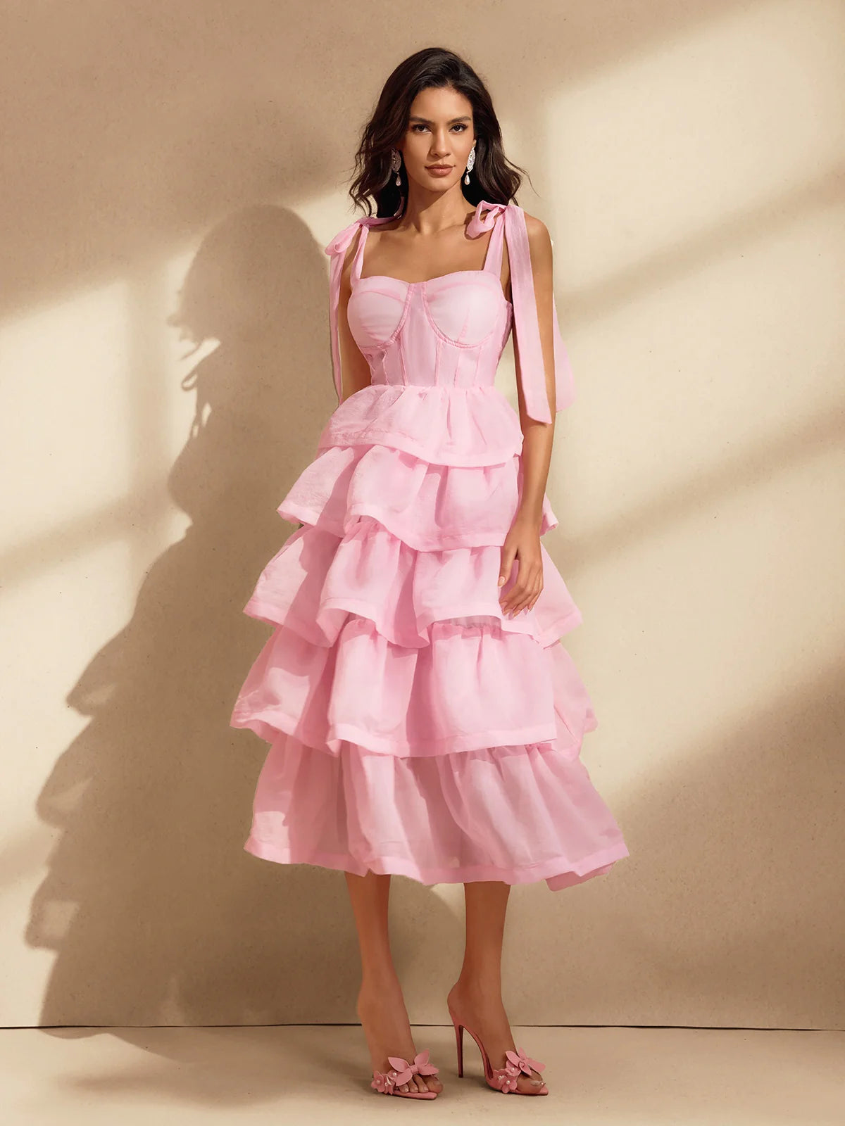 Ruffle Romance Tiered Midi Dress