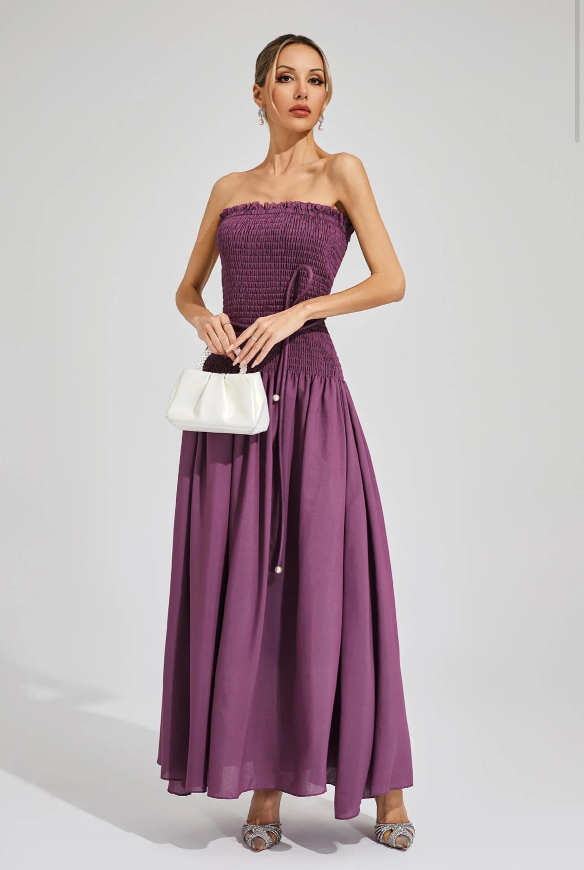 Céleste Ruched Maxi Dress