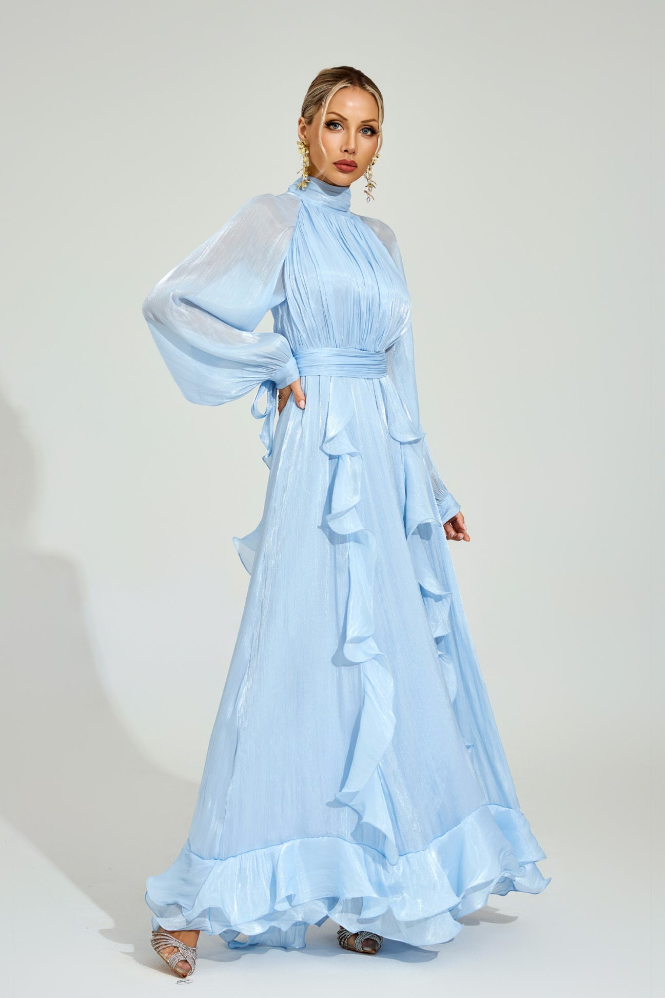 Céleste Ruffle Maxi Dress