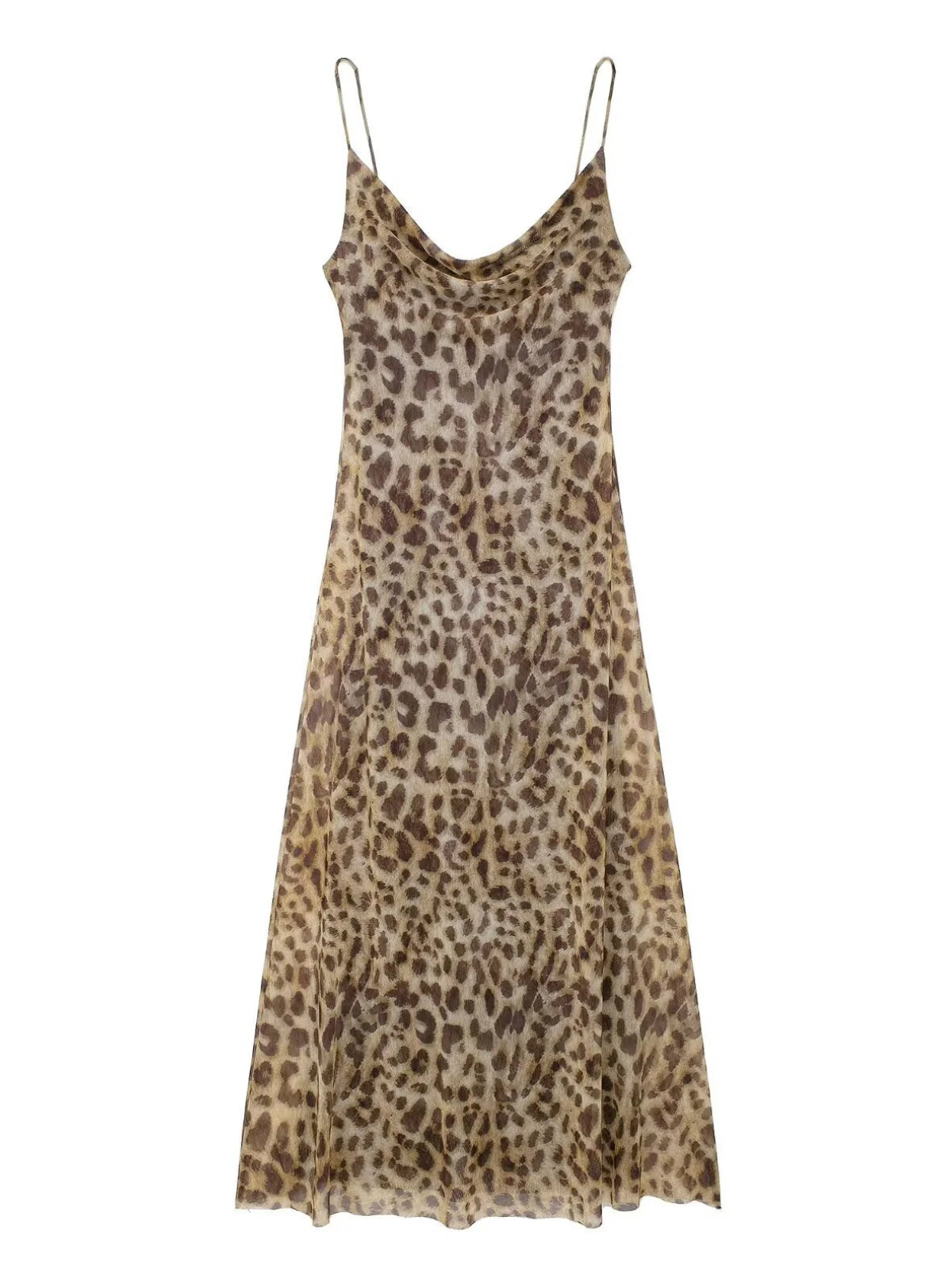 Savana Leopard Mesh Slip Dress