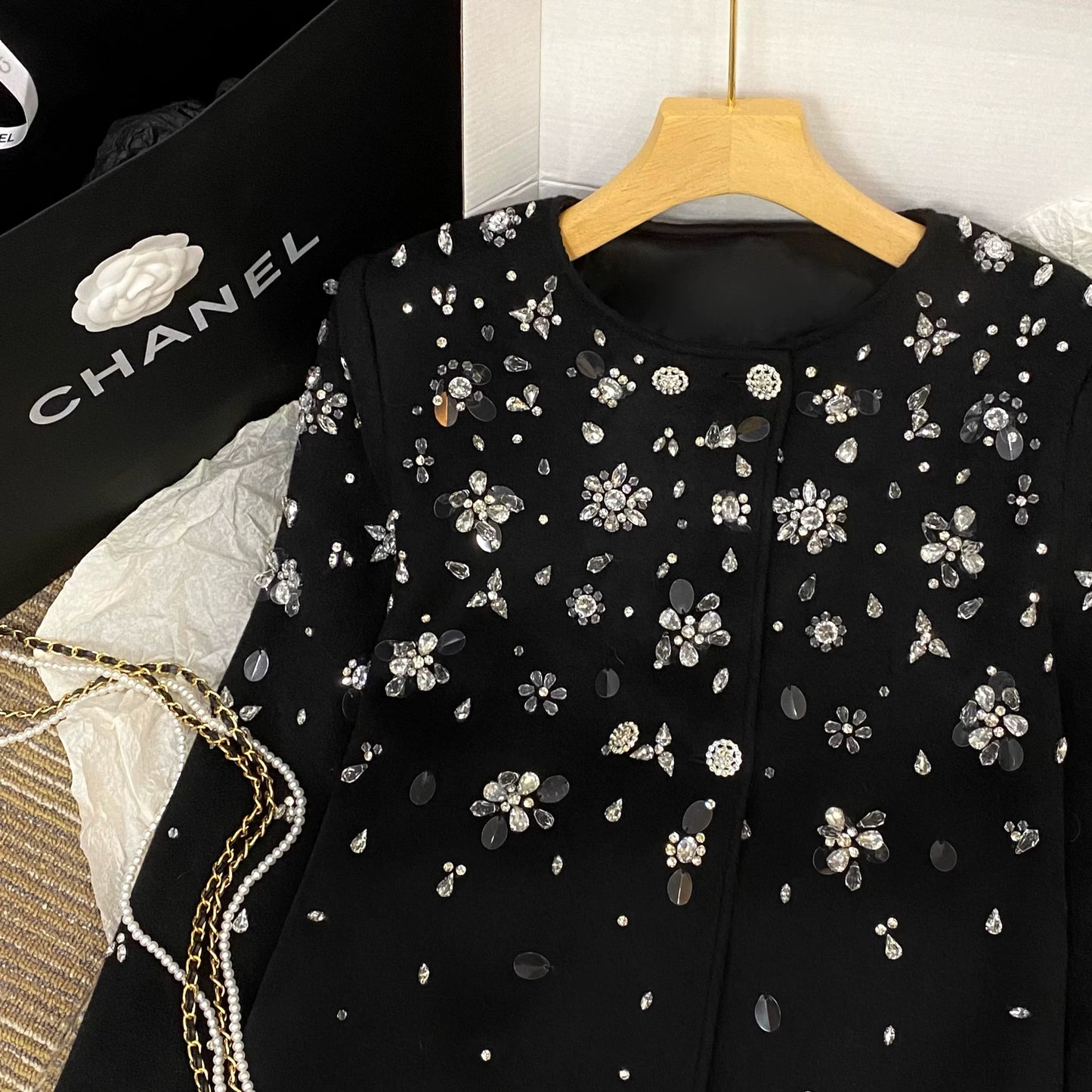 Crystal Bloom Cape Coat