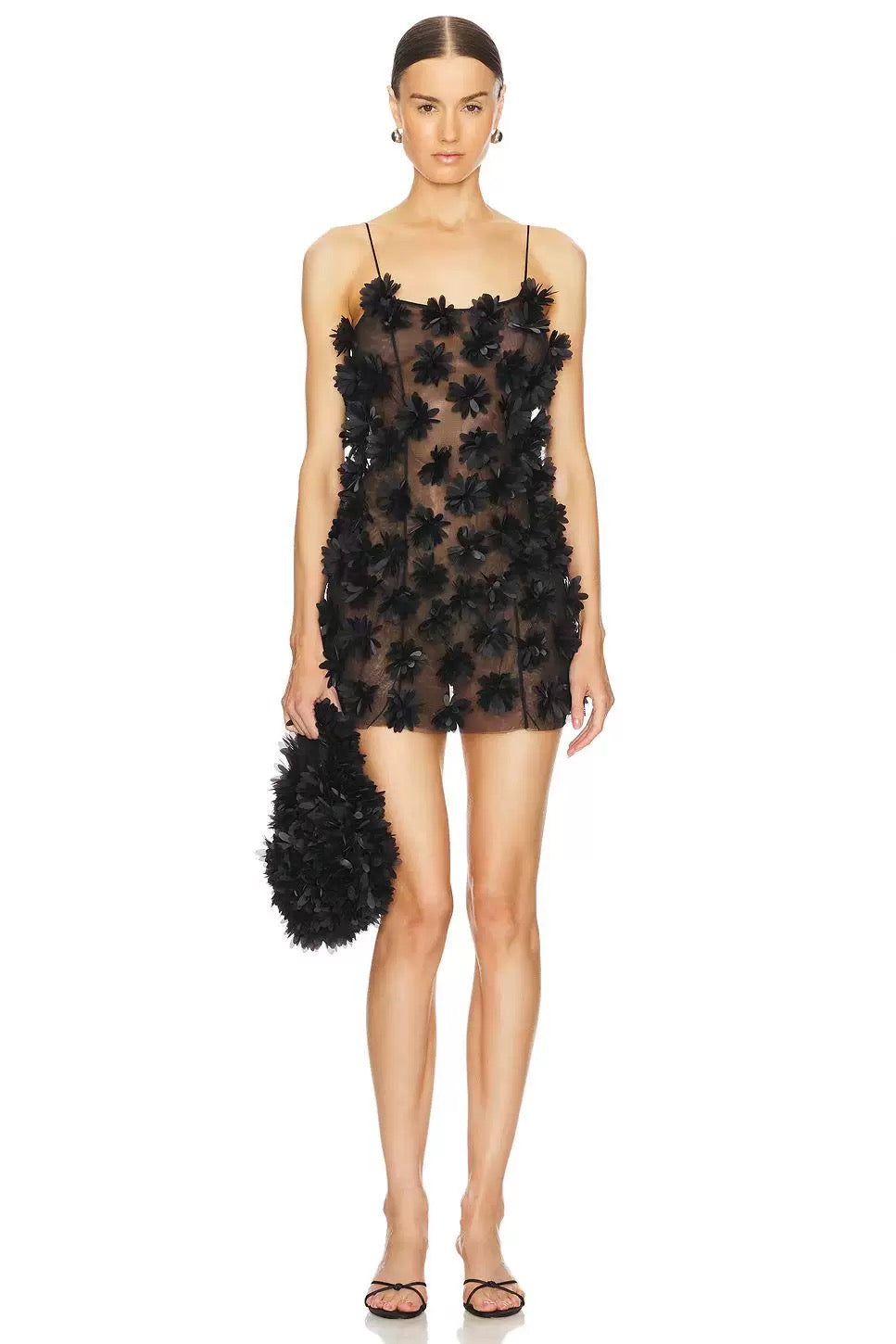 Fleur Mirage Sheer Mini Dress