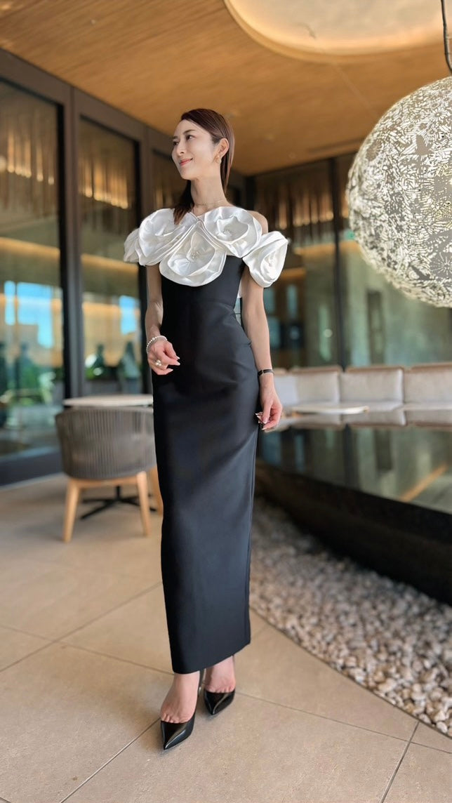 Elle flower maxi dress