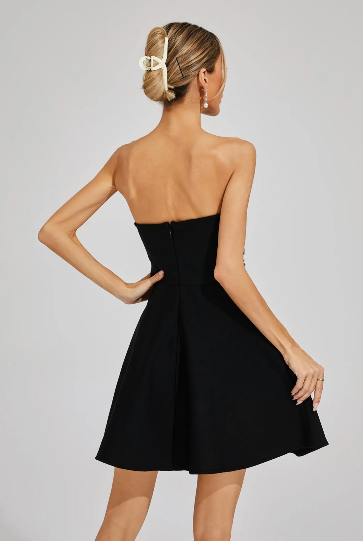 Crystal Star Strapless Mini Dress