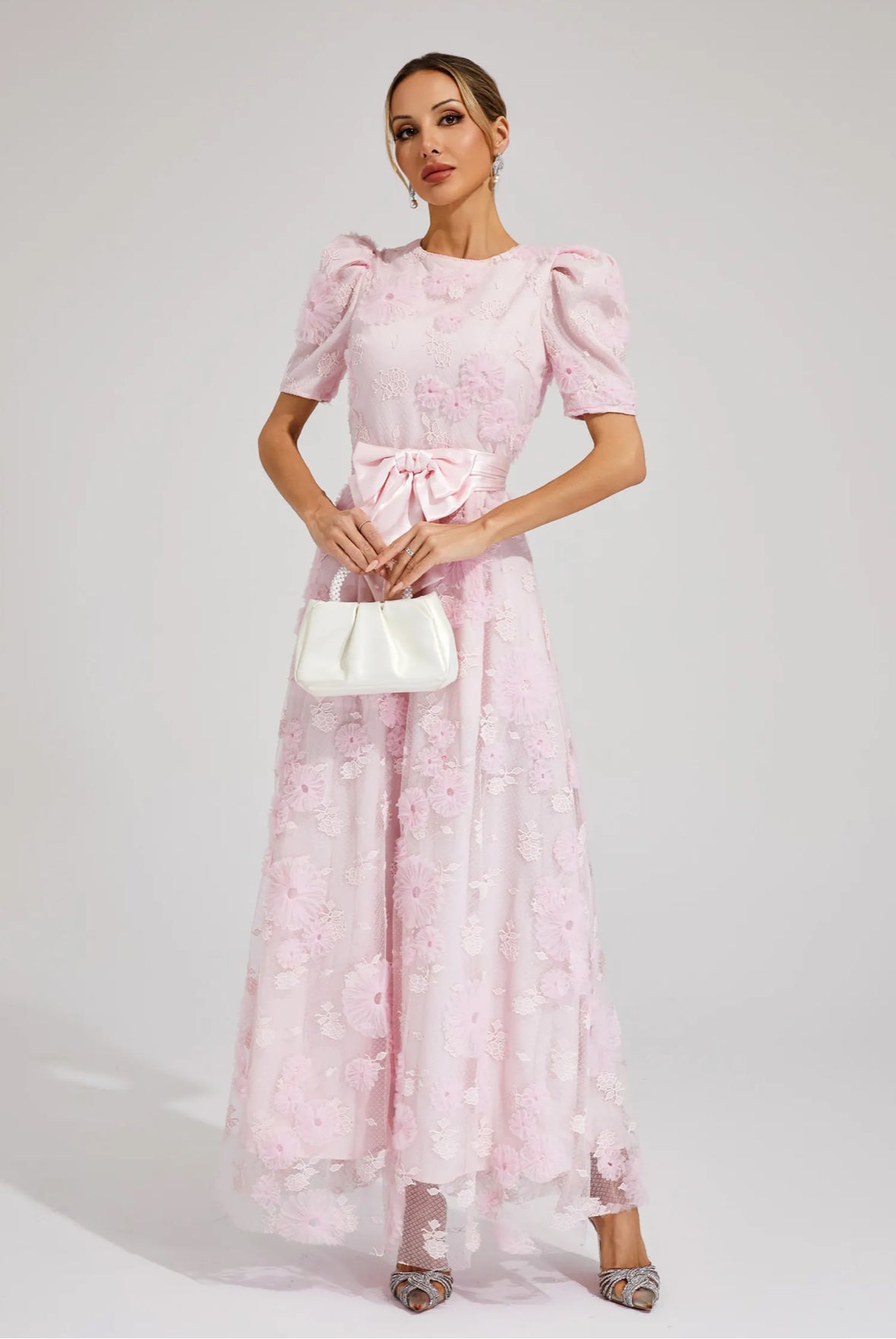 Rosalie Lace Bow Gown Pre-order