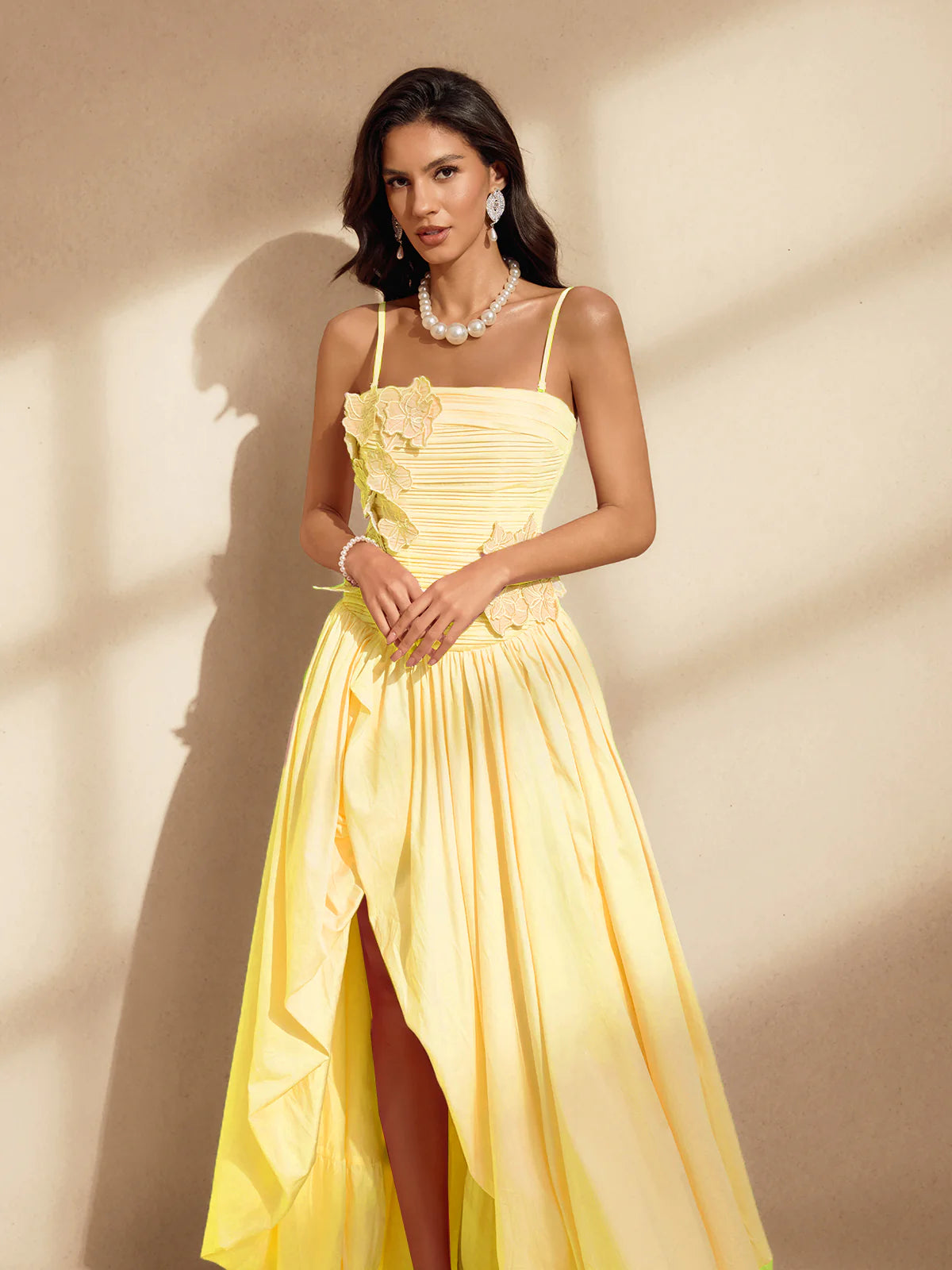 Soleil Flower Embellished Gown