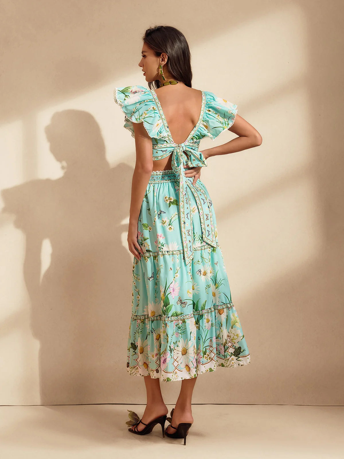 Mariposa Floral Ruffle Set
