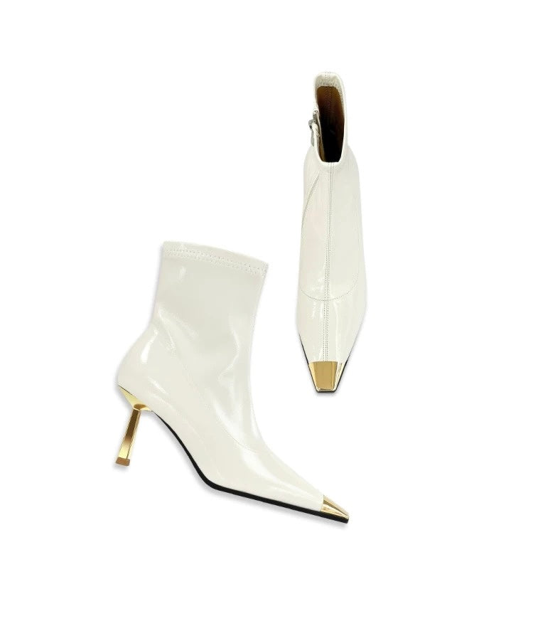 Colette Pointed Patent Boots