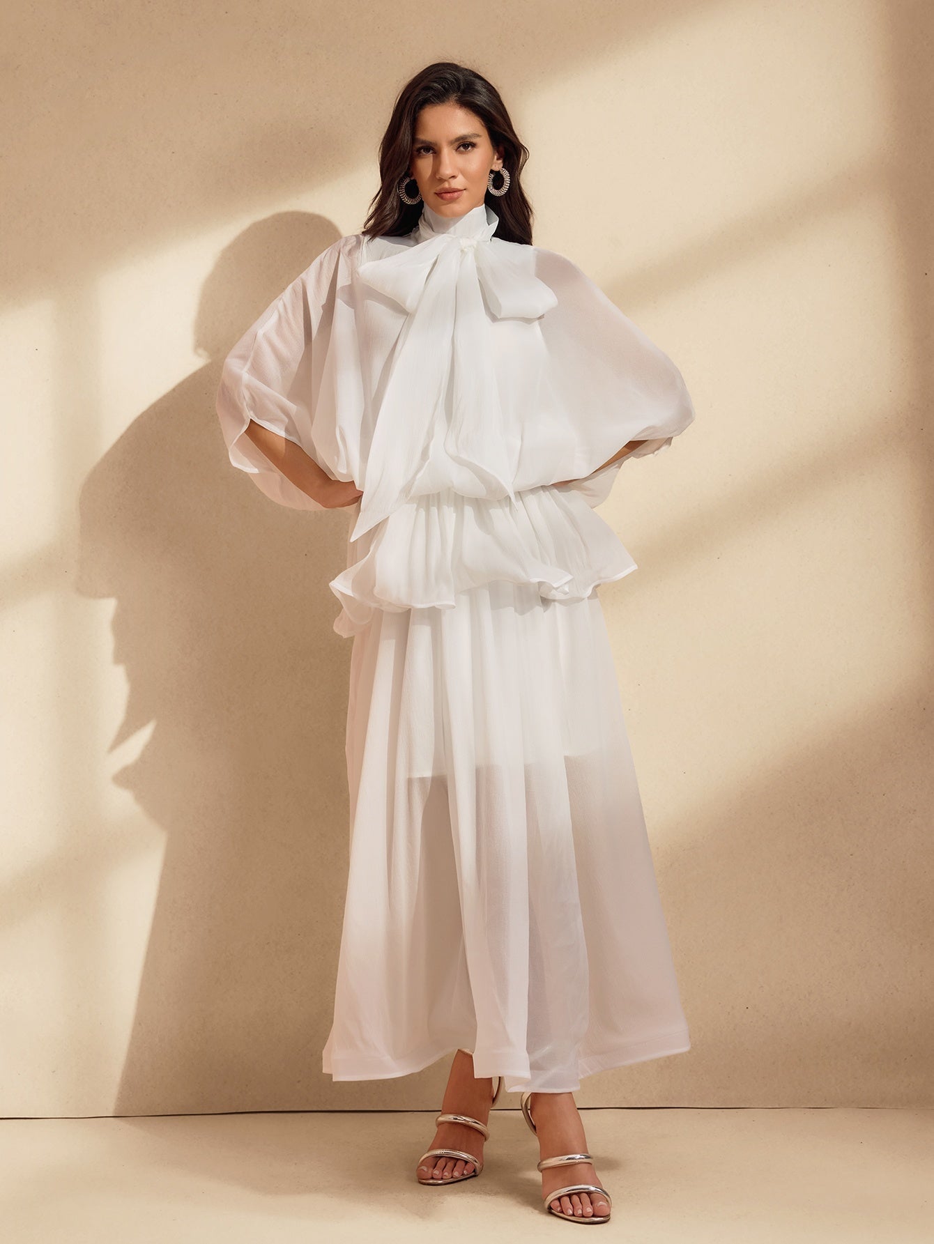 Élise Sheer Ruffle Midi Set