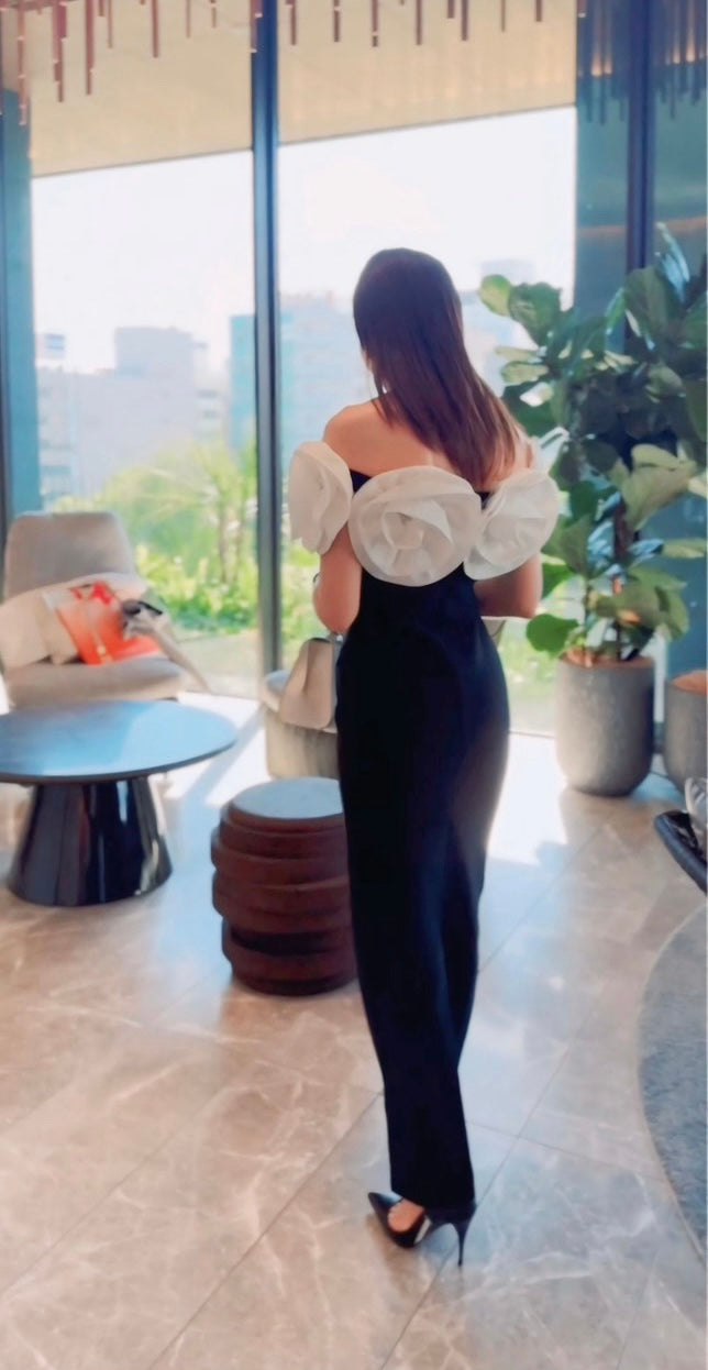 Elle flower maxi dress