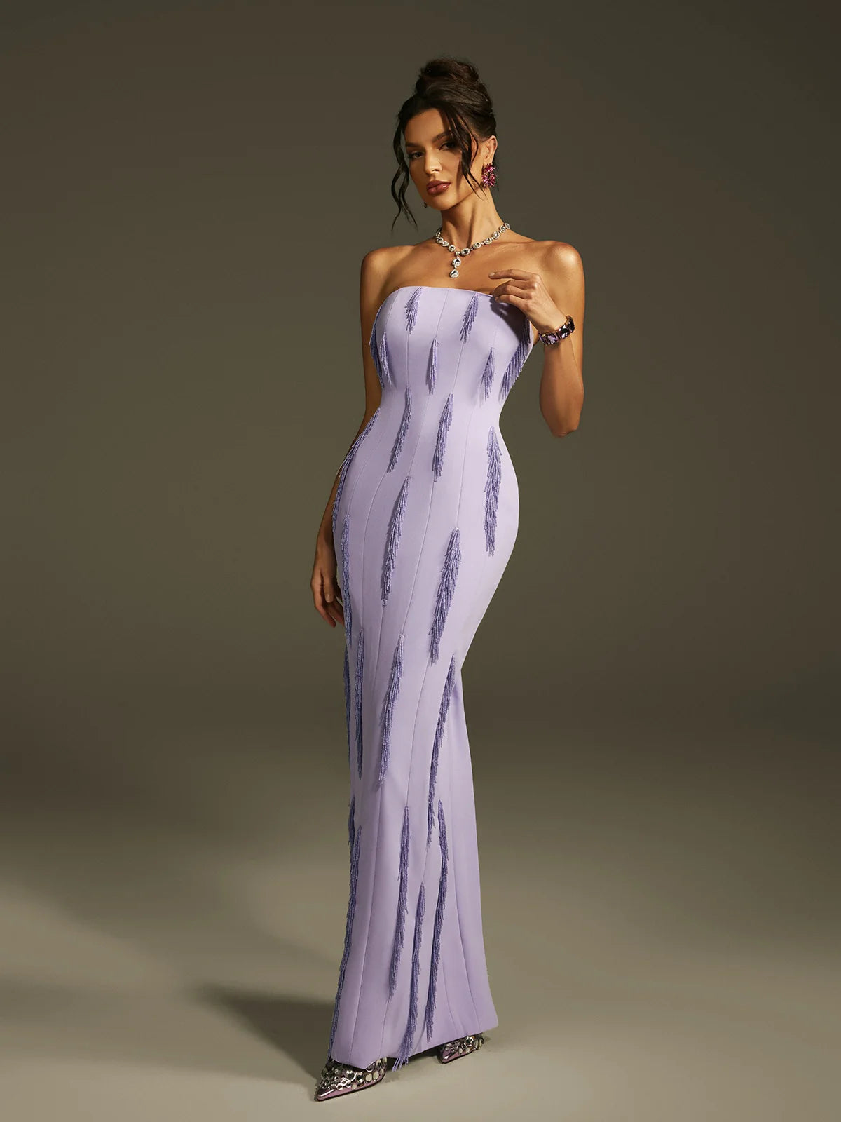 Étoile Lilac Tassel Gown