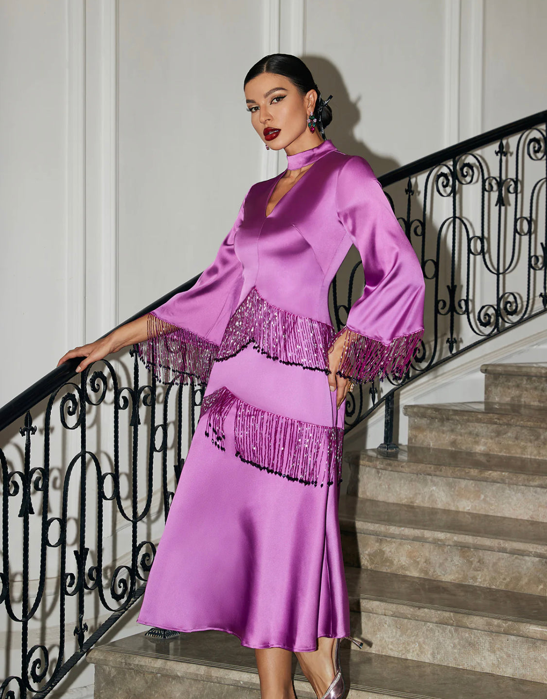 Lauretta satin maxi dress (8214144581870)