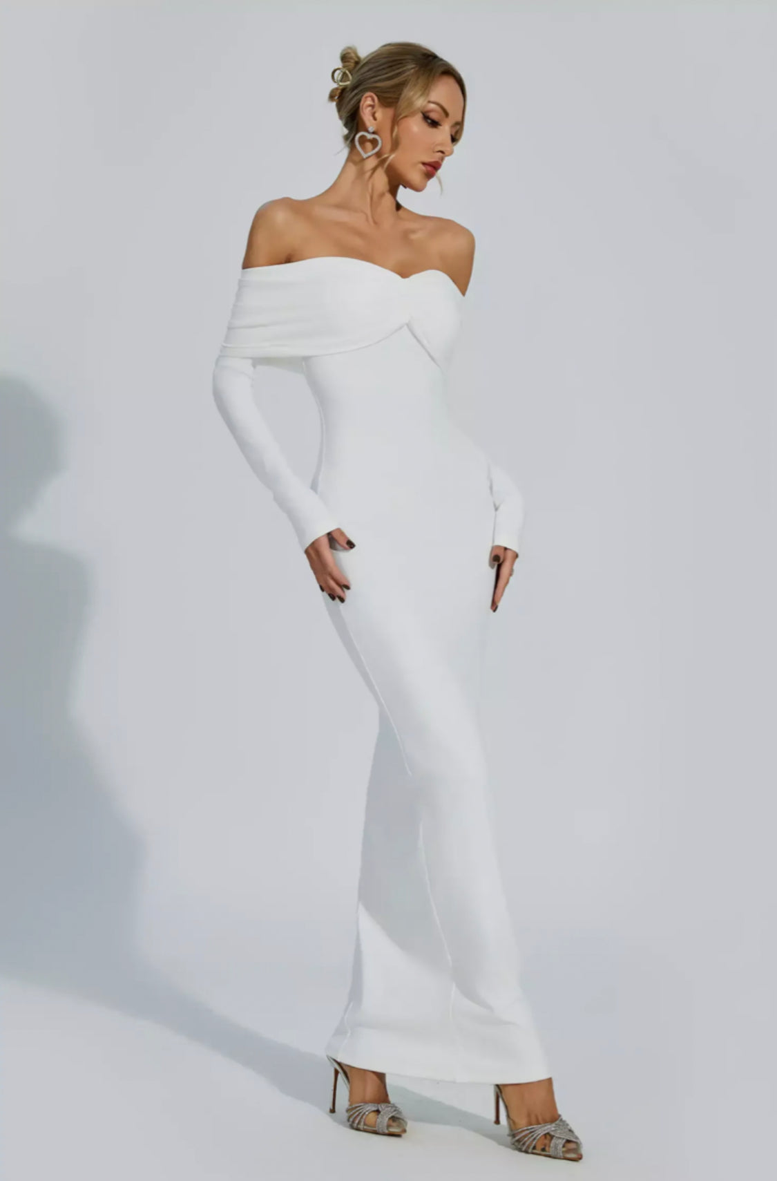 キアナ オフショルダー マキシドレス