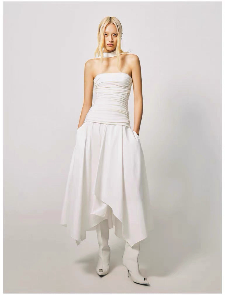 Elora Draped Convertible Midi Dress