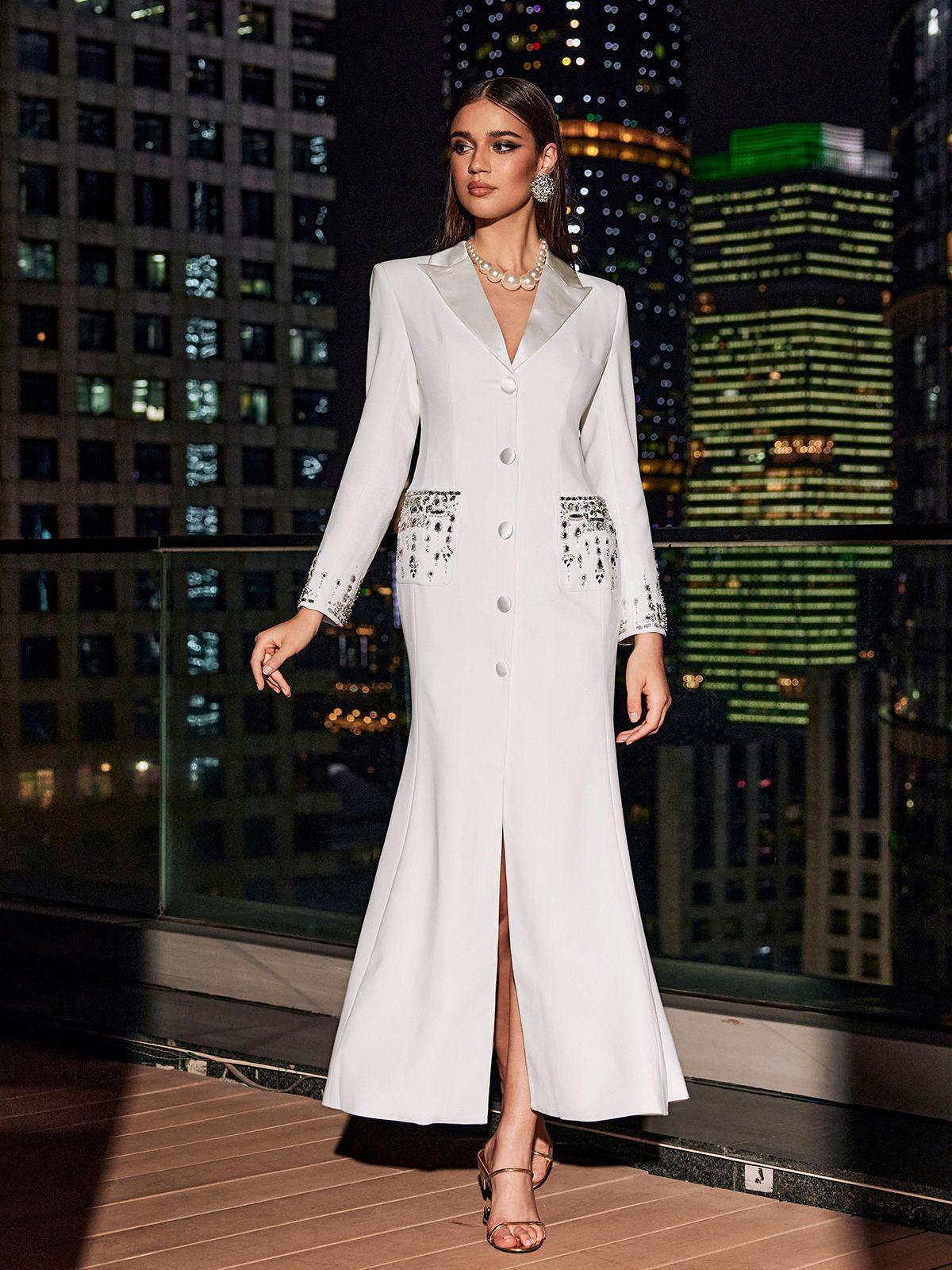Georgia rhinestone blazer maxi dress Chaud Tokyo Georgia rhinestone blazer maxi dress Chaud Tokyo