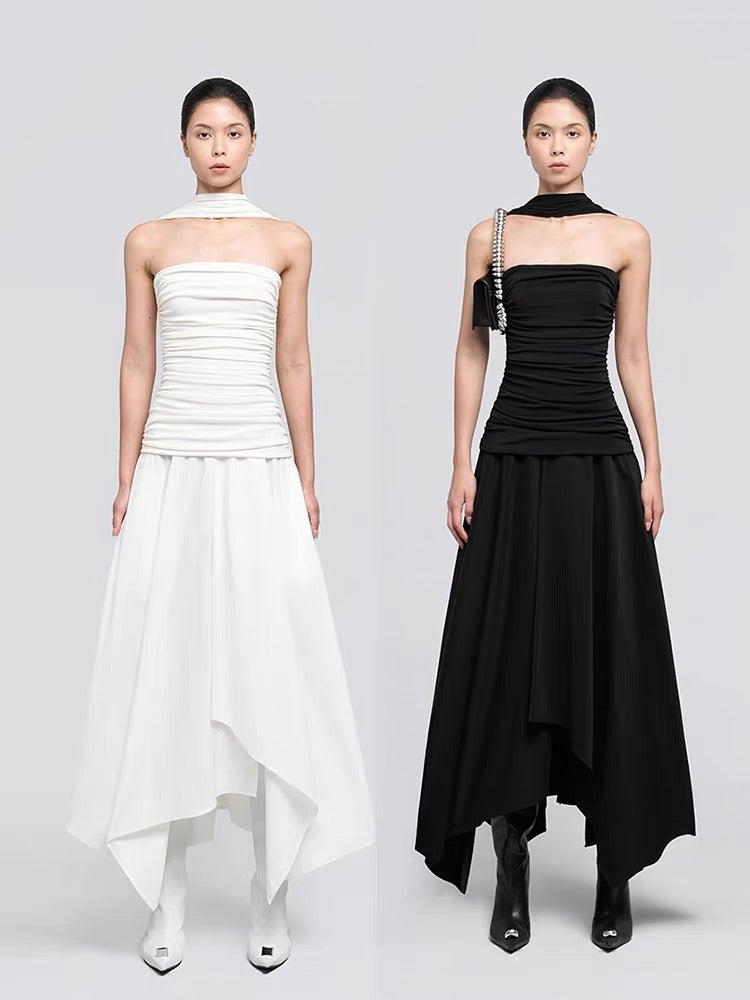 Elora Draped Convertible Midi Dress