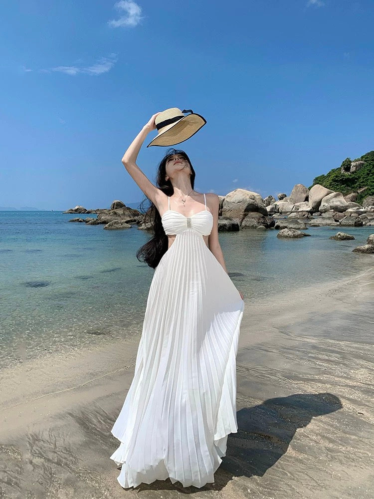 Lumière Pleated Maxi Dress