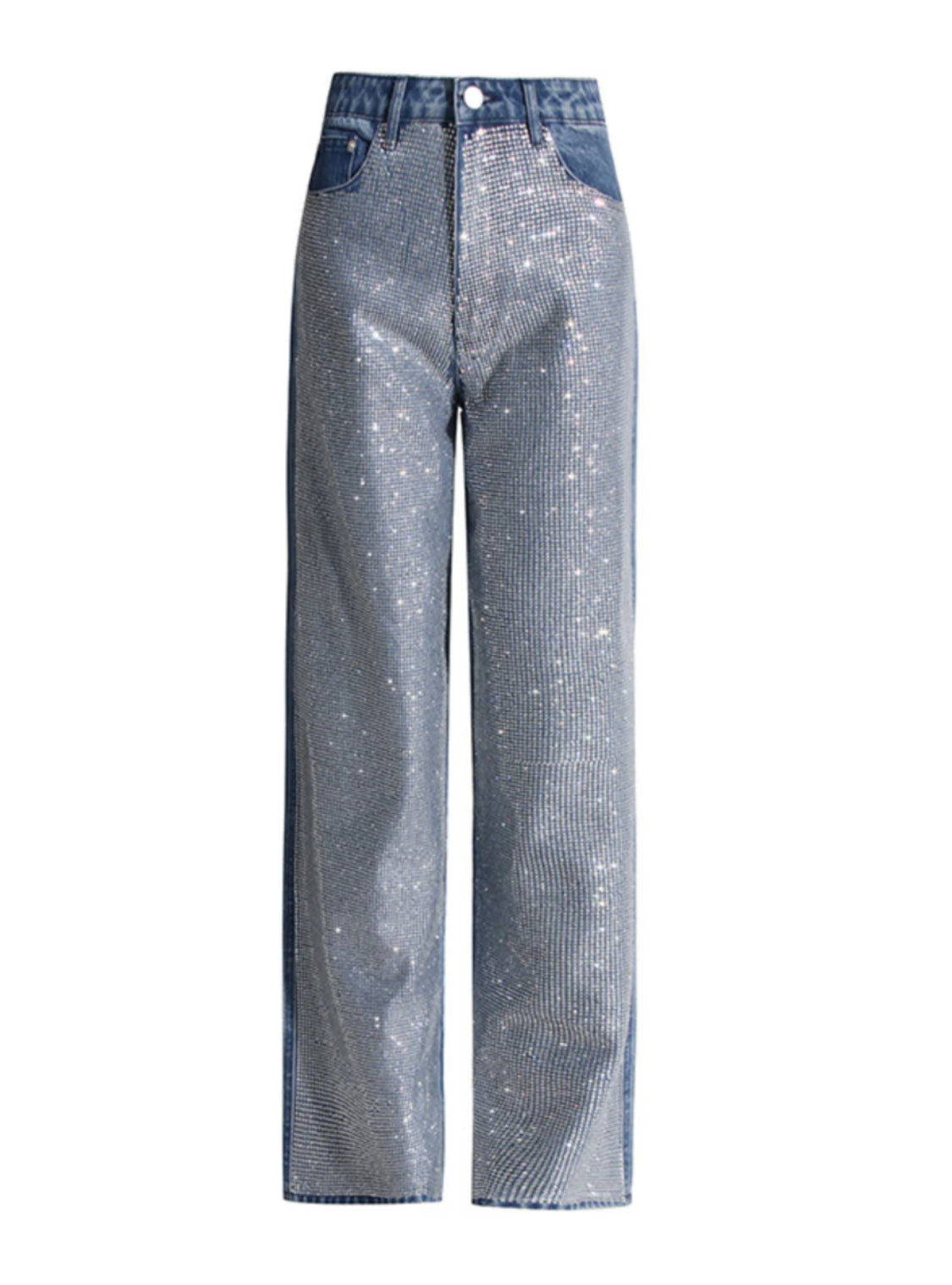 Délira rhinestone denim pants (8254348034286)