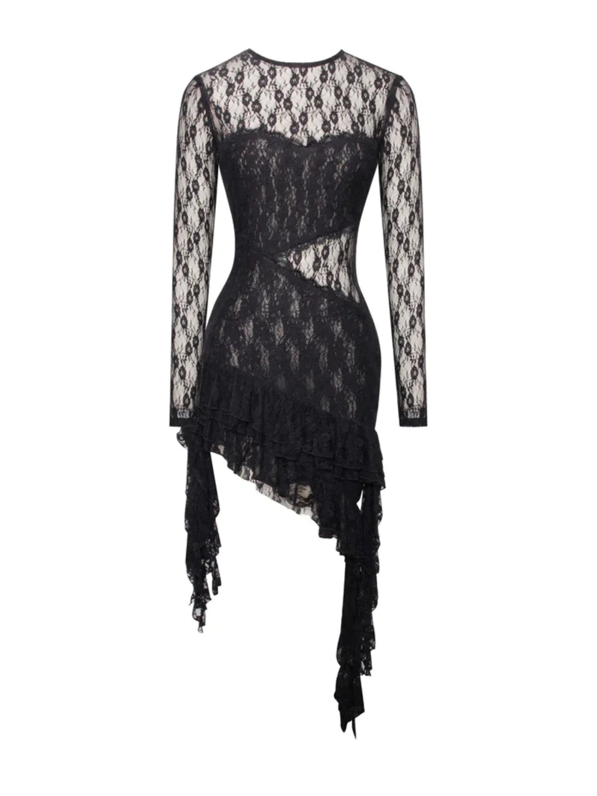 Lace backless mini dress (8290963980526)