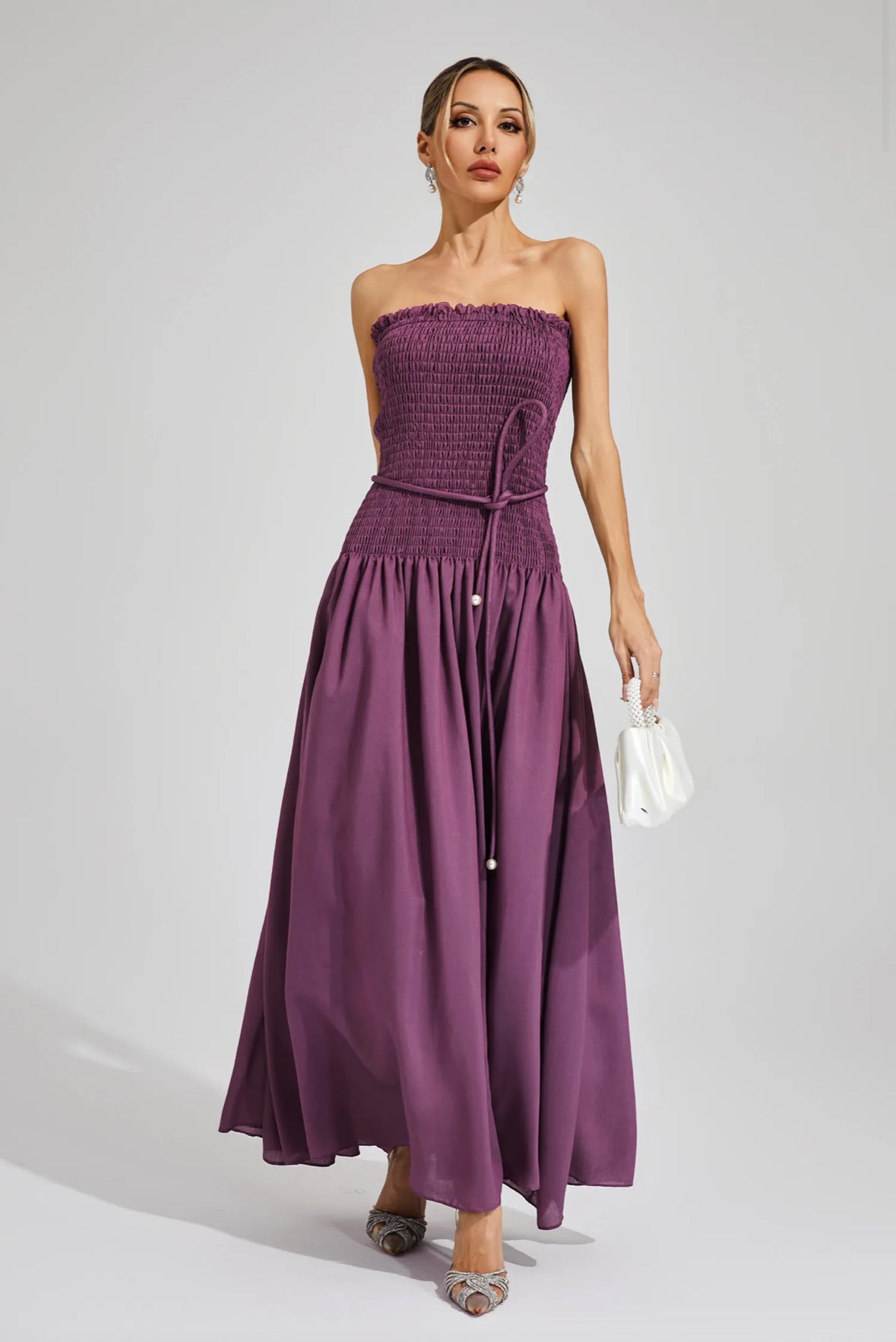 Céleste Ruched Maxi Dress