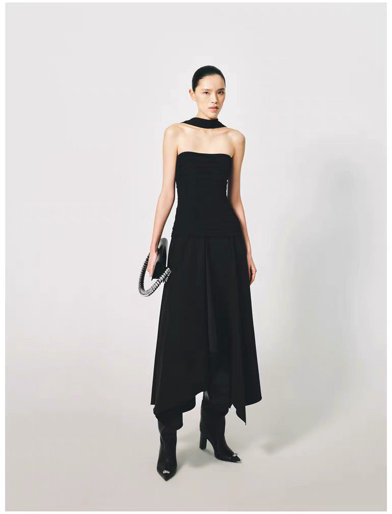 Elora Draped Convertible Midi Dress
