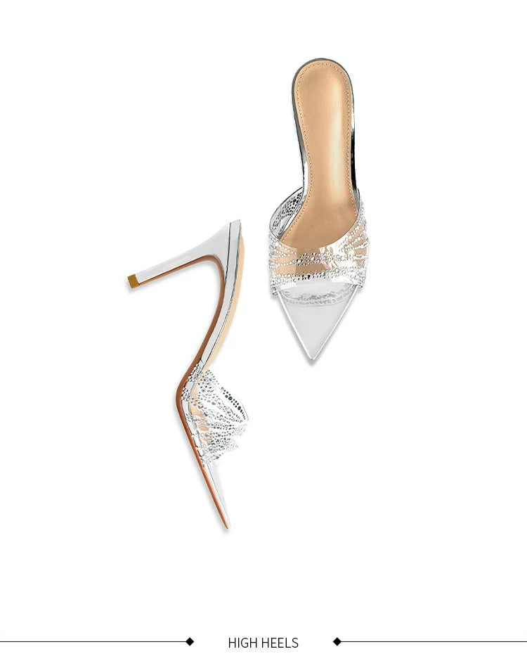 Crystal Whisper PVC Heels