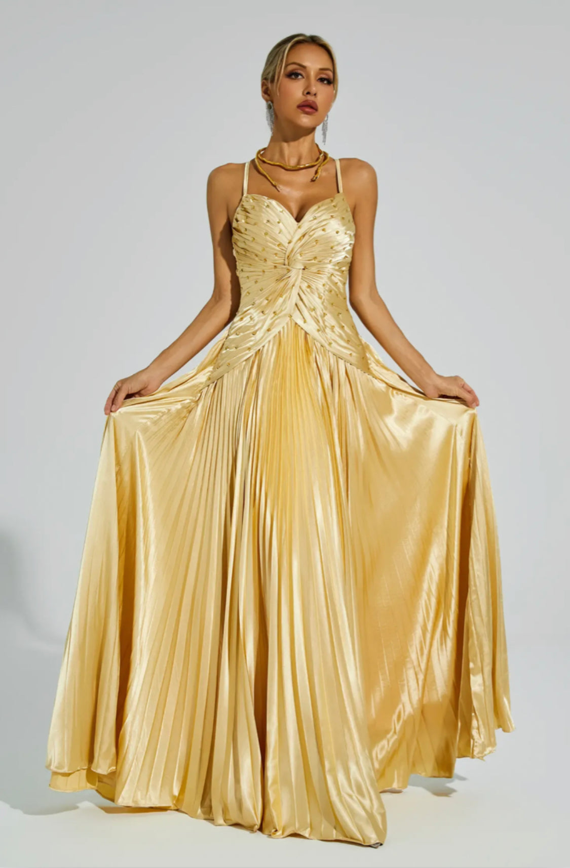 Judith gold maxi dress