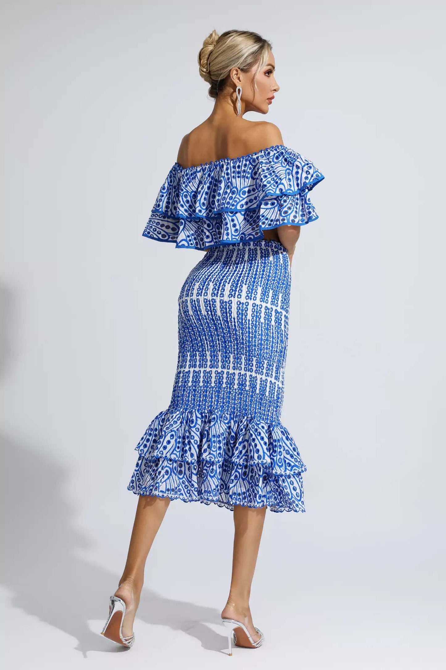 Winnie off shoulder ruffle skirt set