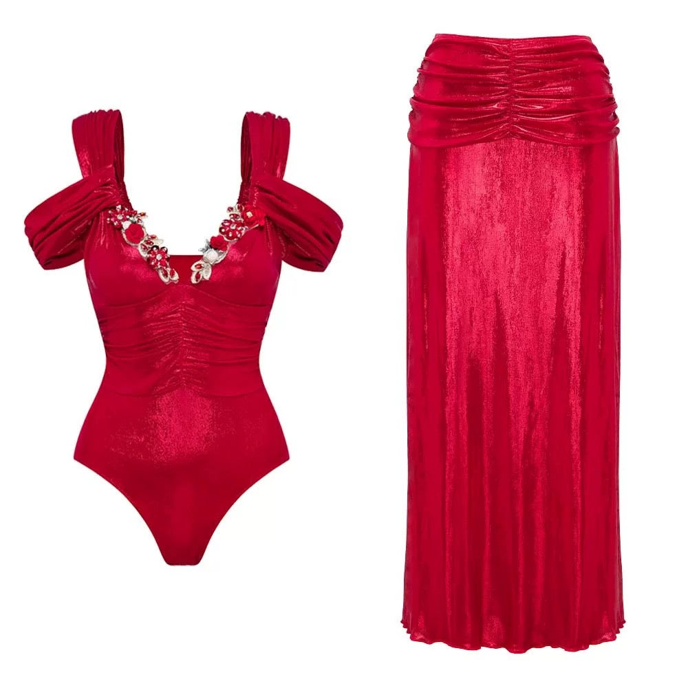 Sirena Crystal Ruched Set