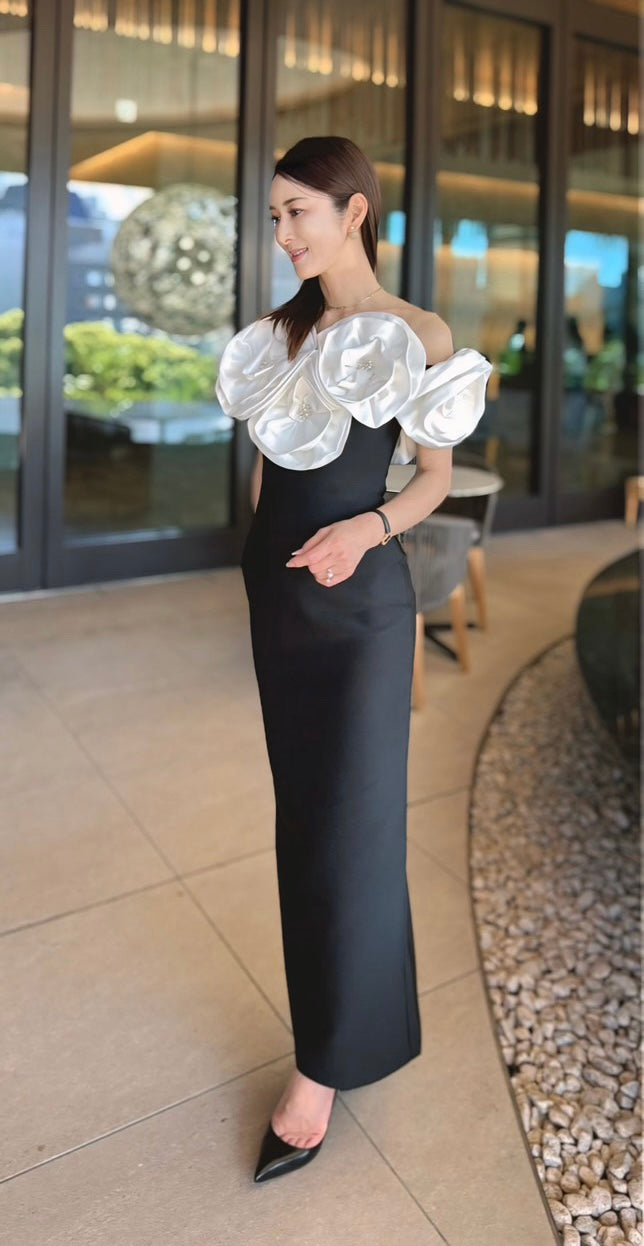 Elle flower maxi dress