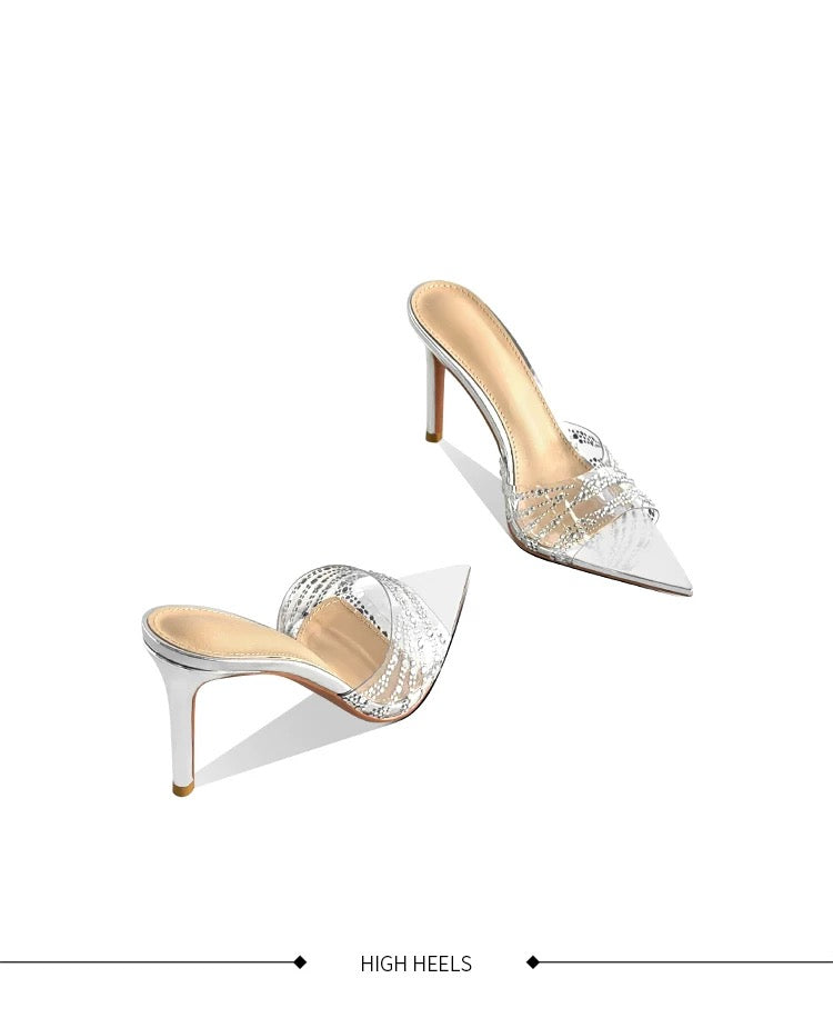 Crystal Whisper PVC Heels