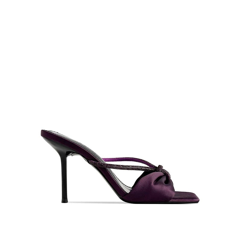 Bella Satin Knot Heels