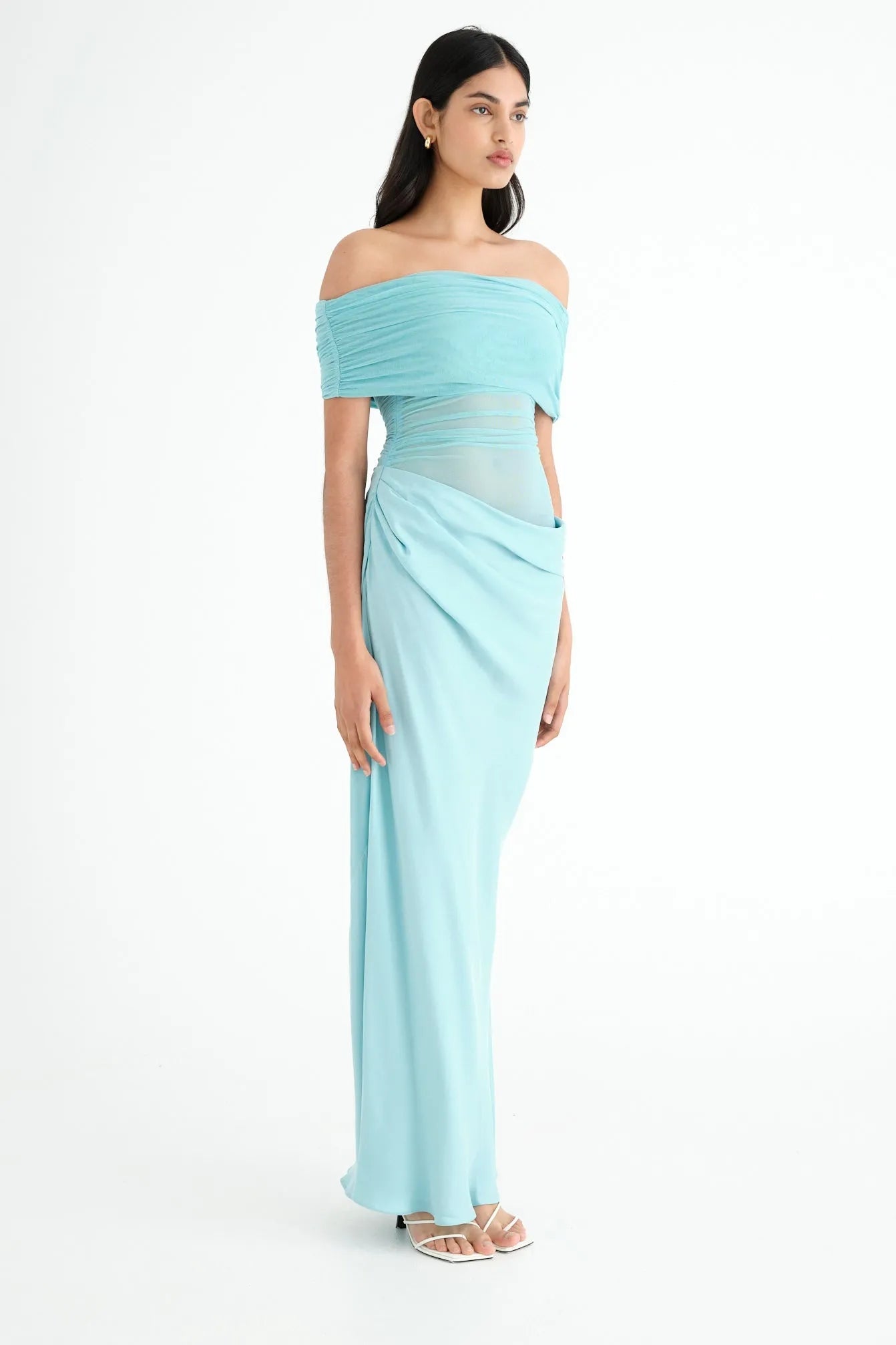 Livia Off Shoulder Draped Gown