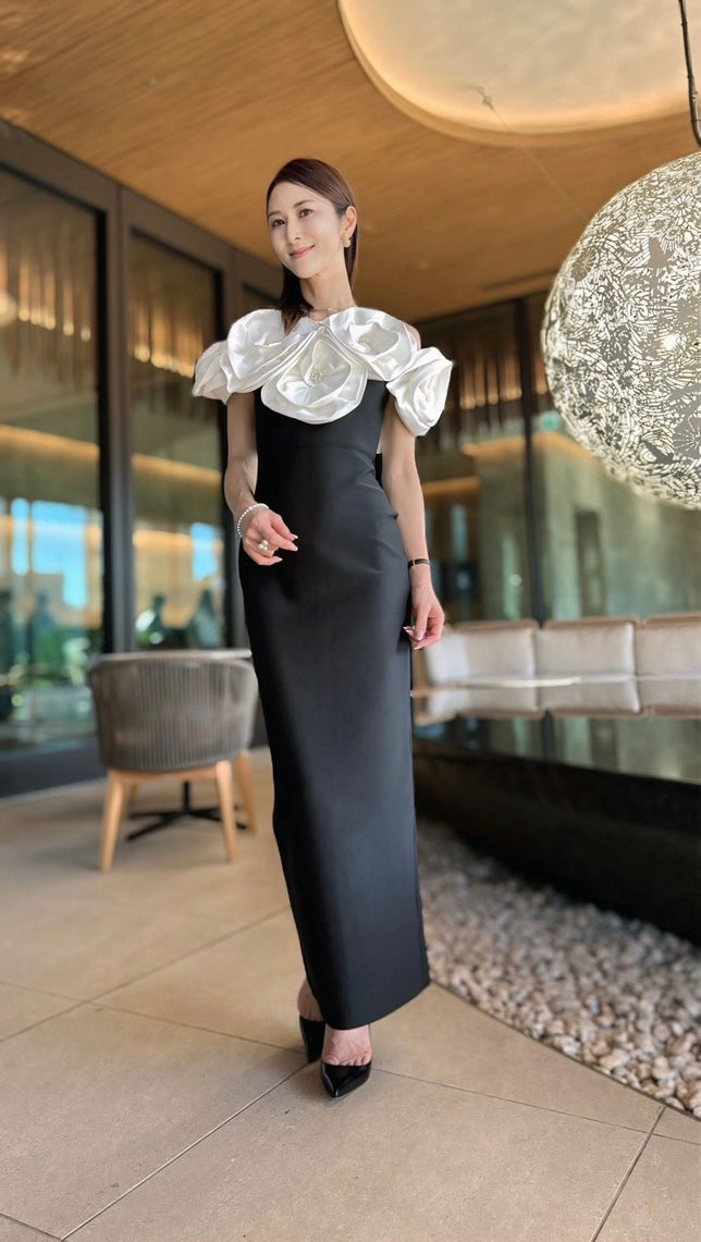 Elle flower maxi dress