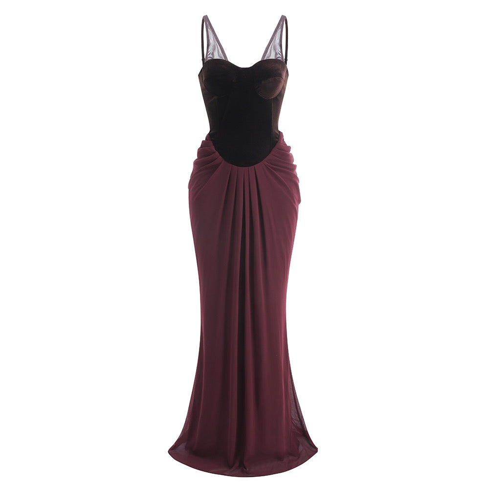 Miroir Velvet Drape Gown