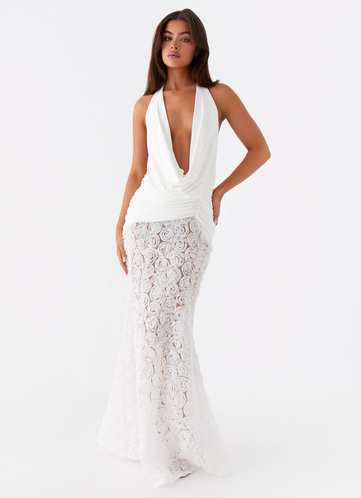 Rosalia 3D Rose Lace Gown