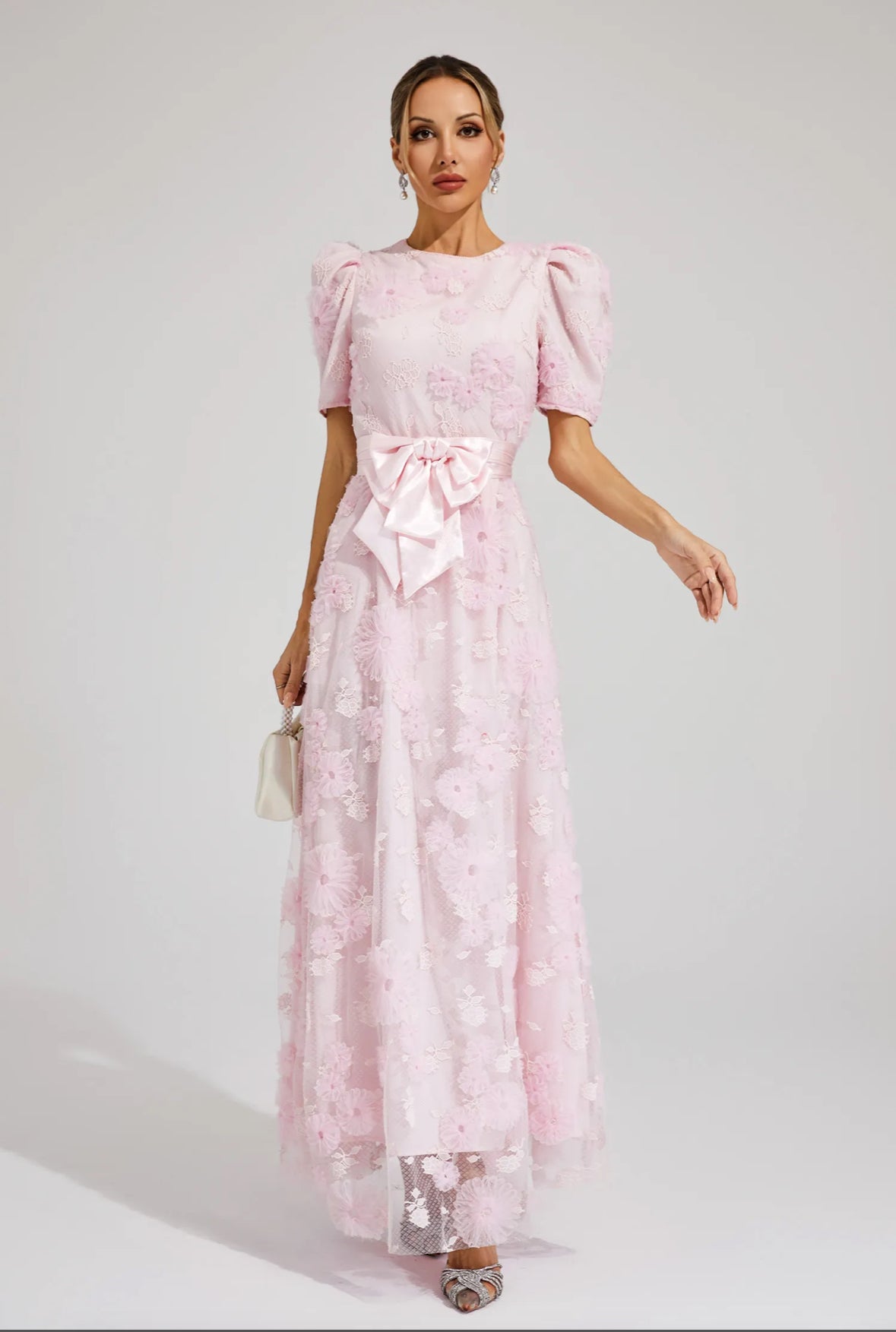 Rosalie Lace Bow Gown Pre-order