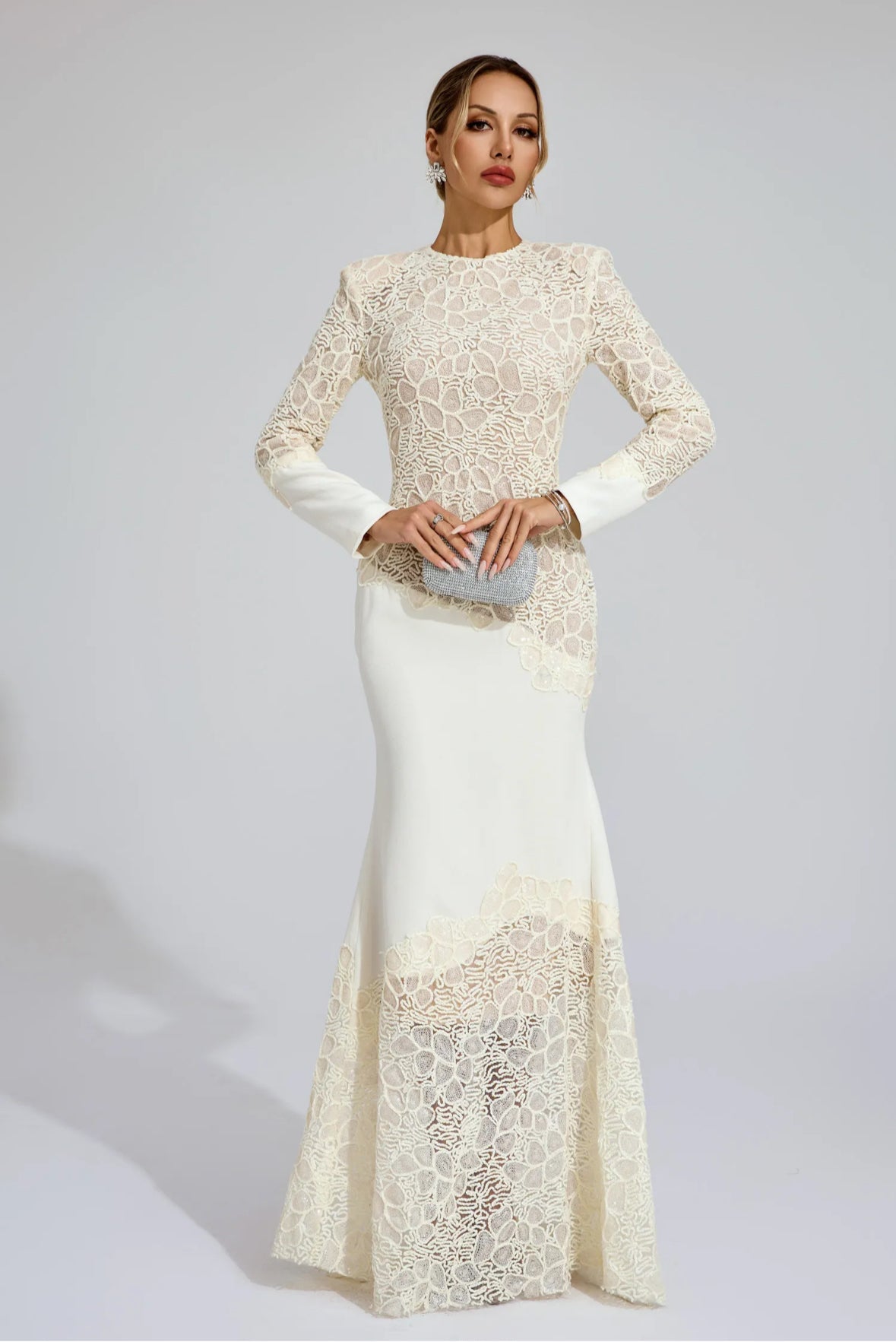 Élise lace maxi Dress