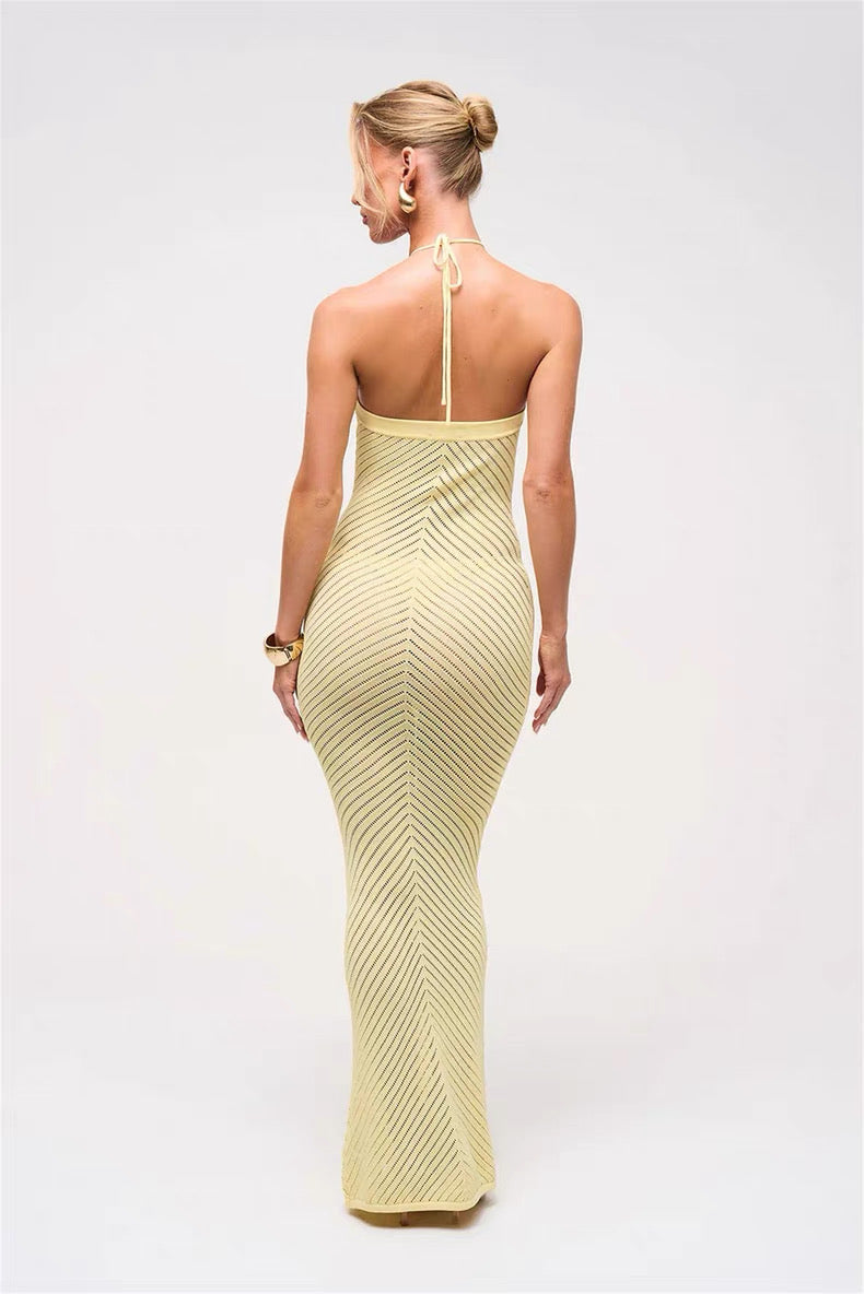 Soleil Chevron Knit Maxi Dress