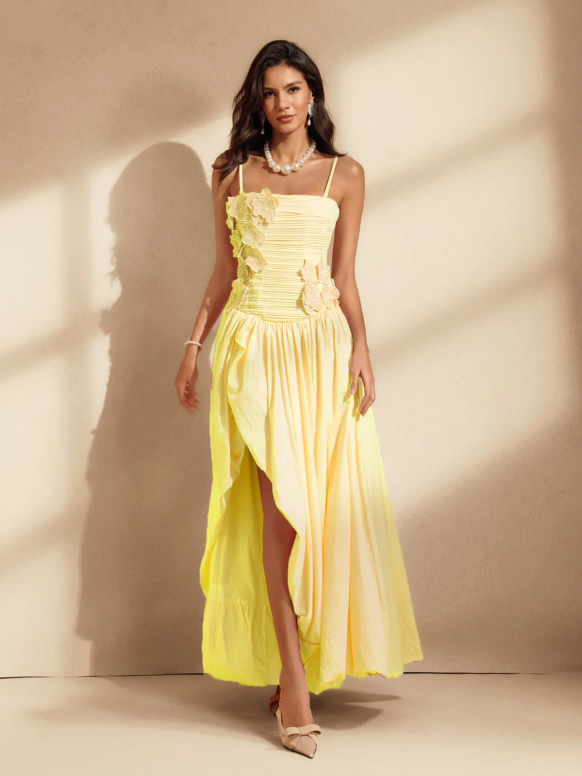 Soleil Flower Embellished Gown
