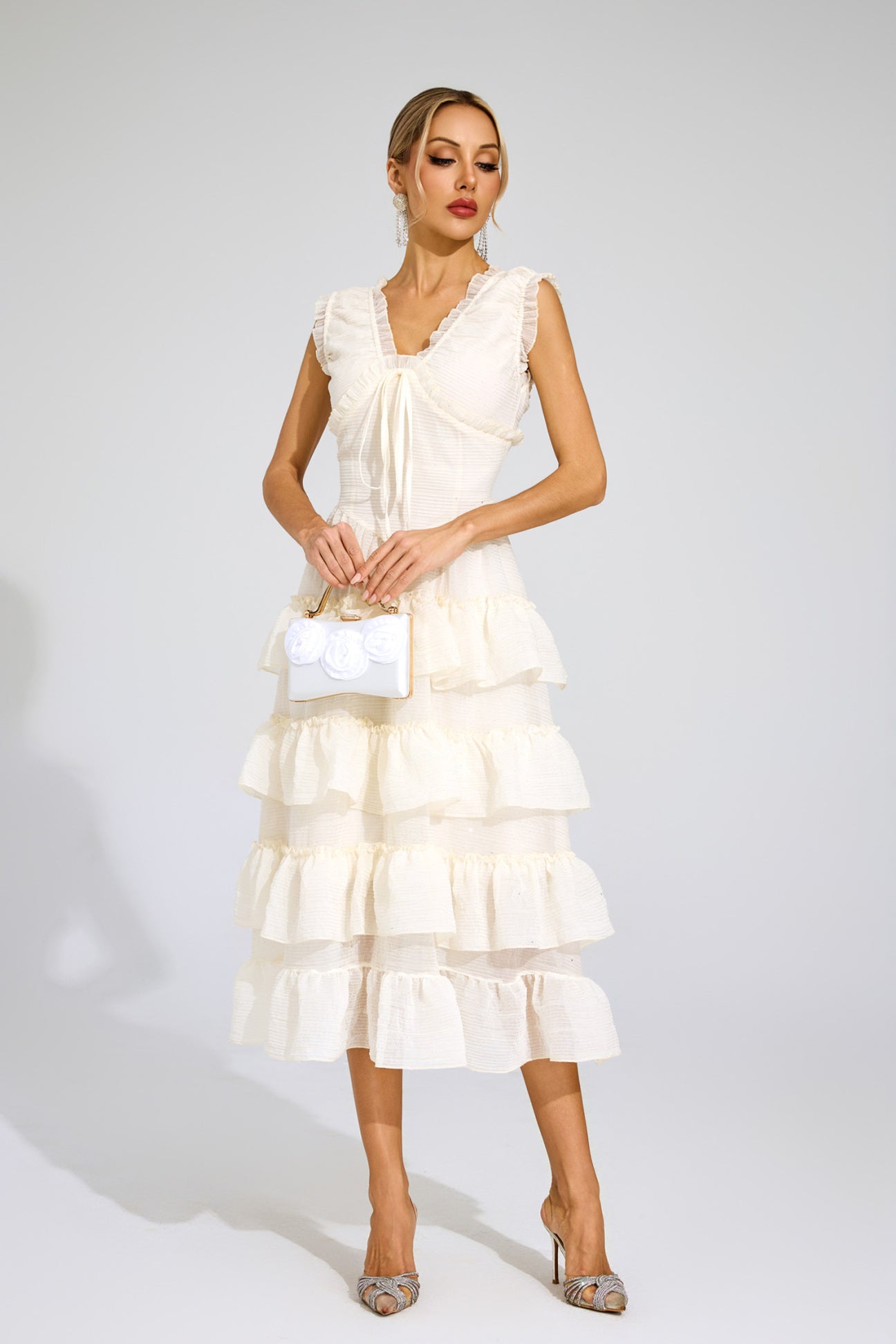 Bella Ruffle Tiered Midi Dress