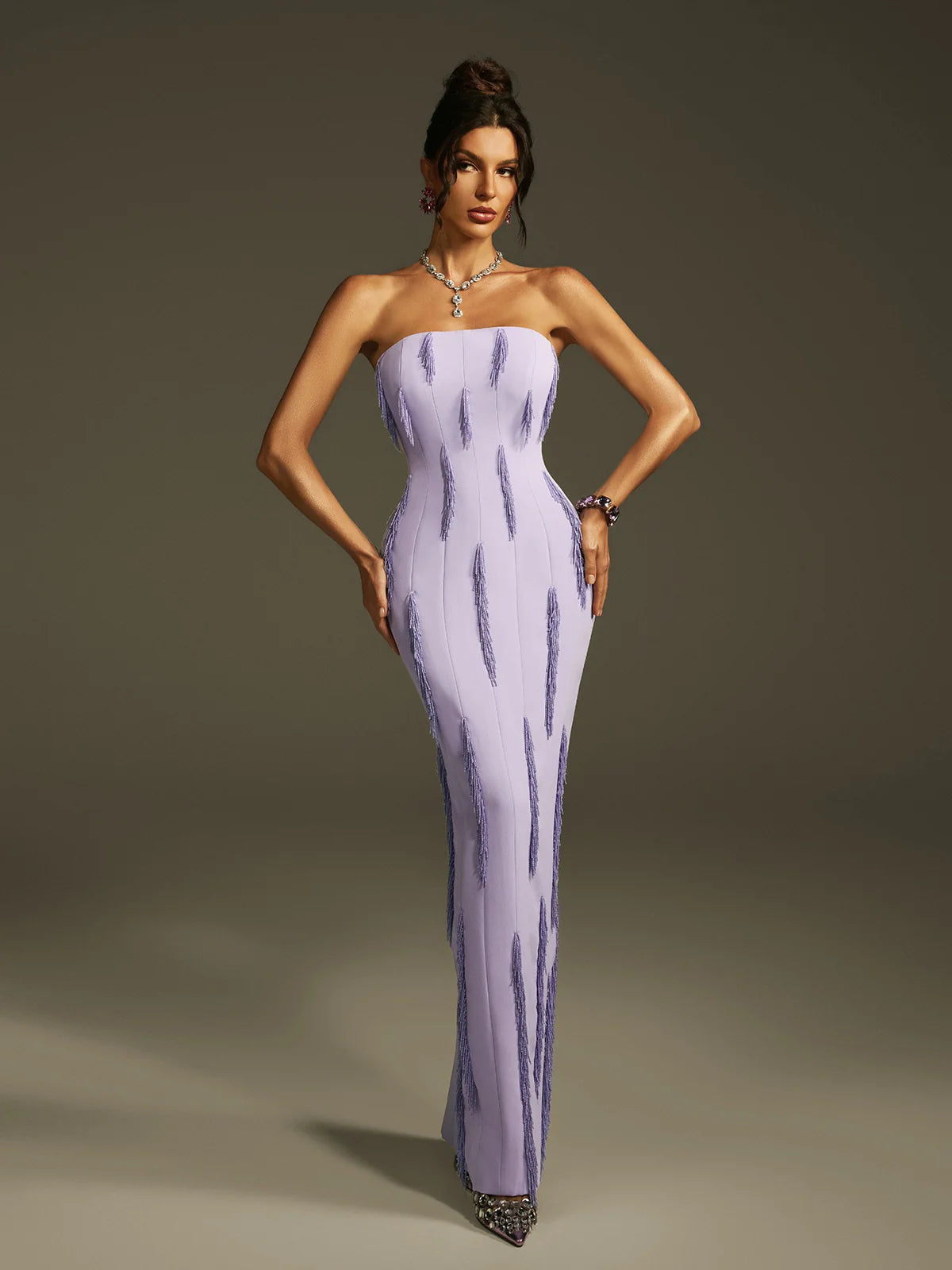 Étoile Lilac Tassel Gown