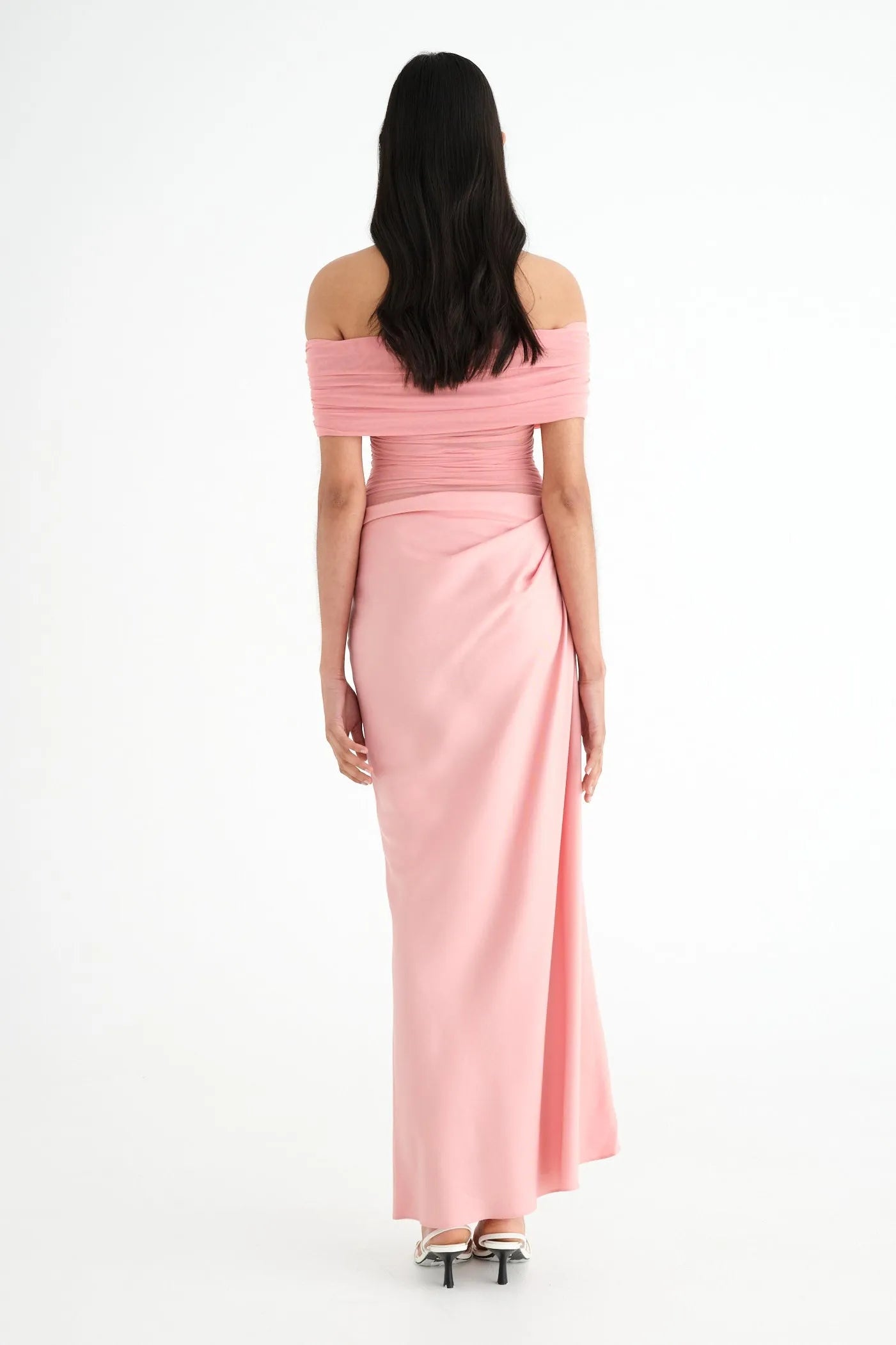 Livia Off Shoulder Draped Gown